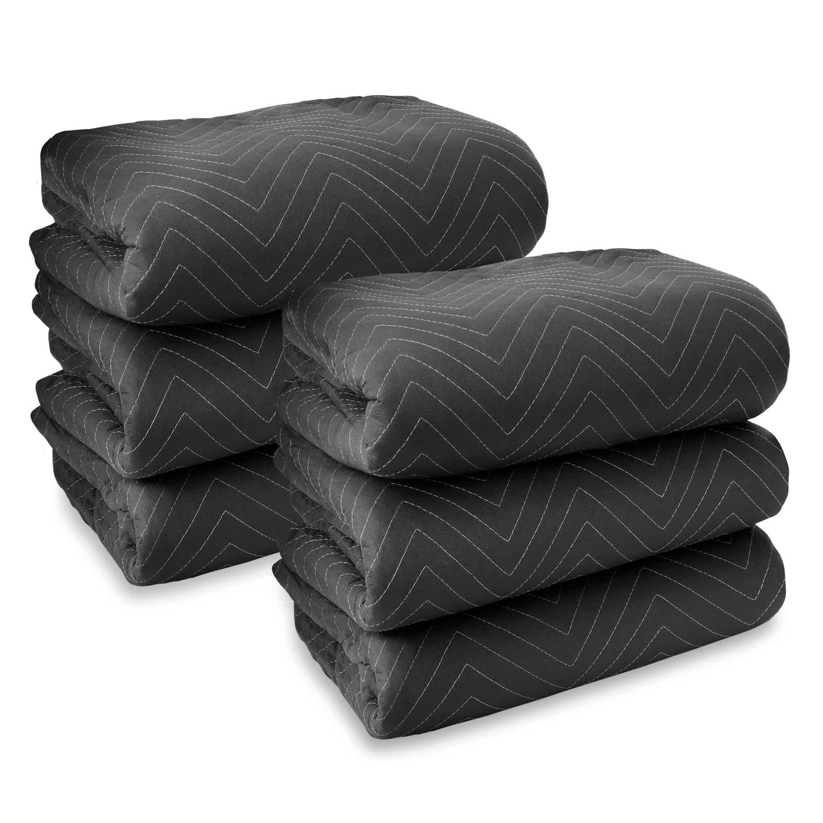 Sure-Max 6 Blankets 80 x 72-in Heavy Duty Moving and Packing Blankets #BLANKET-P90-6.