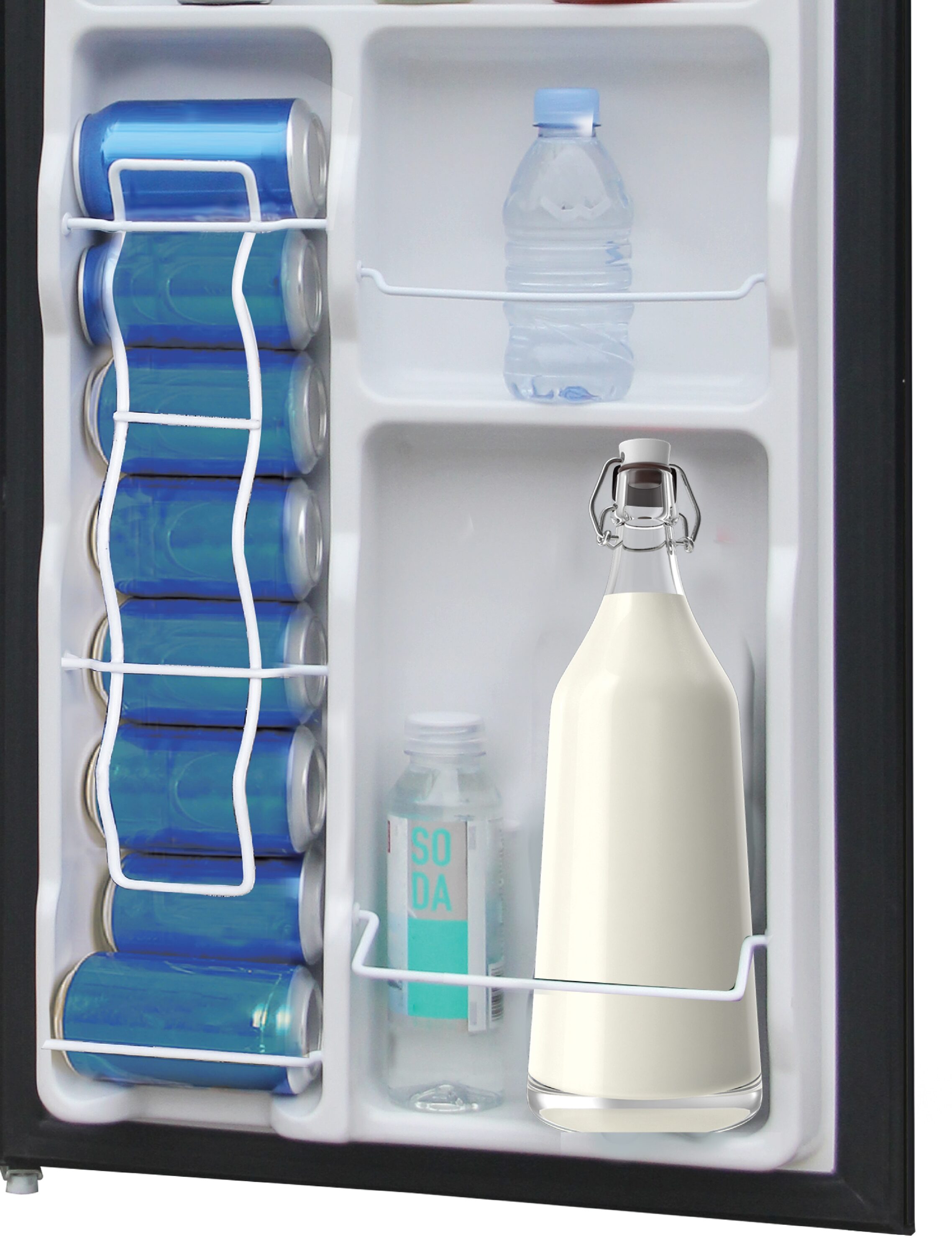 3.2Cuft Compact Refrigerator Double Door Fridge Home Office Dorm Beverage  Cooler 