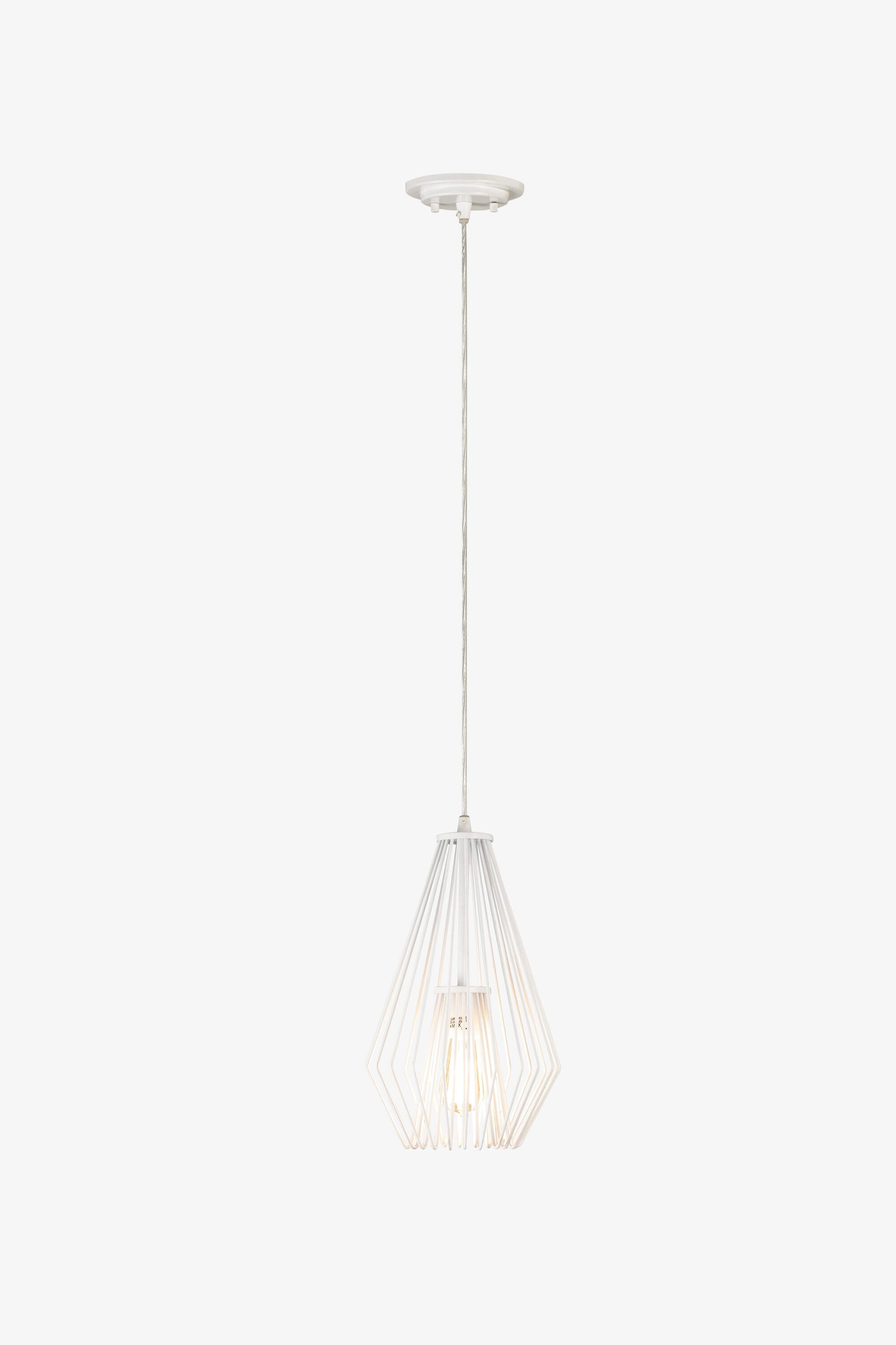Gloss White Contemporary Teardrop Mini Pendant Light