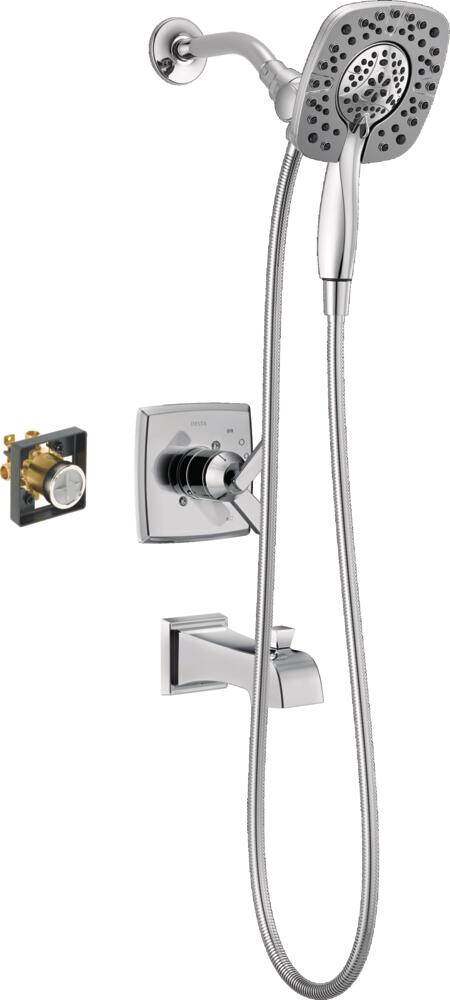 Shop Delta Ashlyn Monitor 17 Series Chrome 1-handle Shower and Bathtub ...