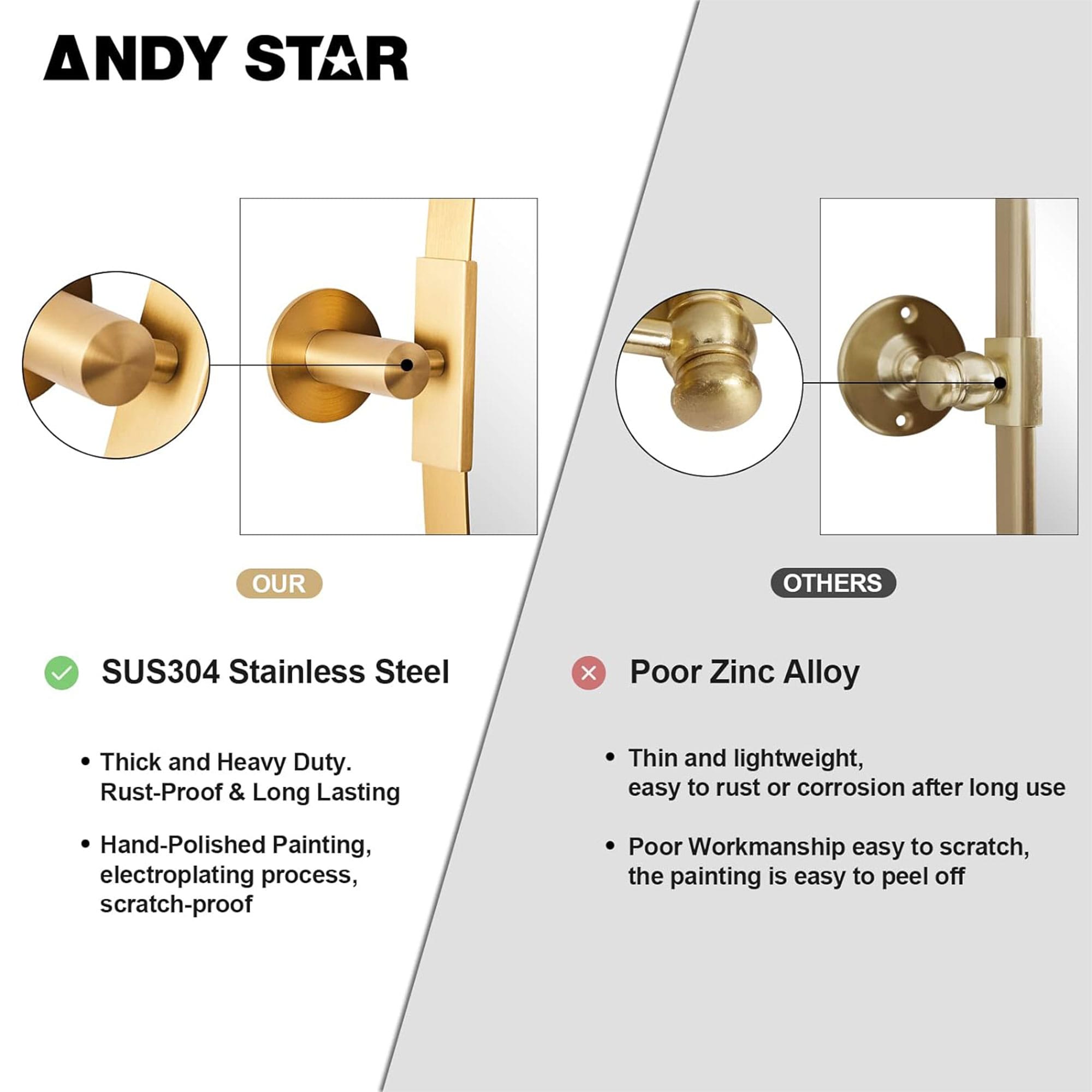 ANDY STAR P02-S10-O2030G Decor-Mirrors - View #3