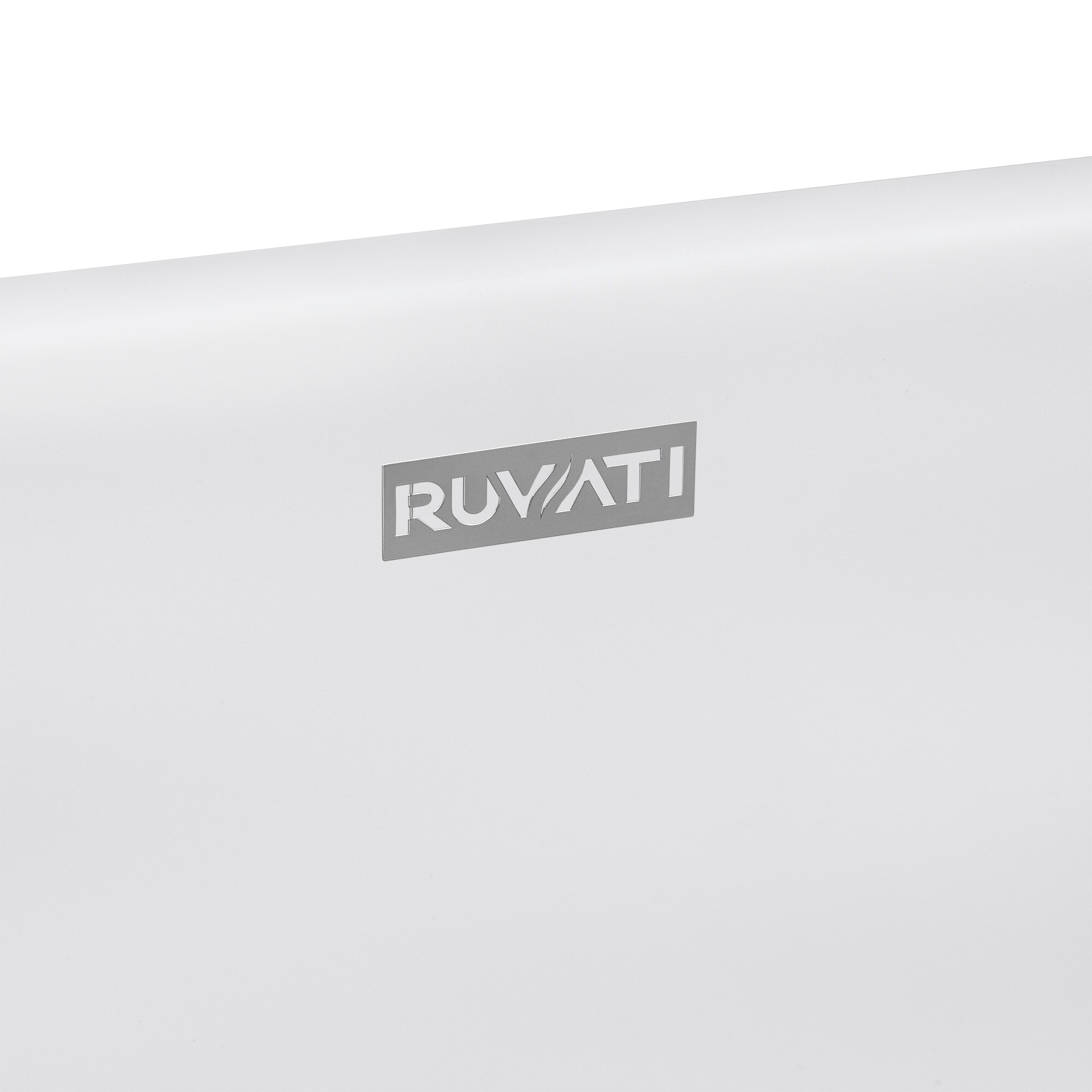 Ruvati 28-Inch Matte White Stone Above-Counter Vessel Sink