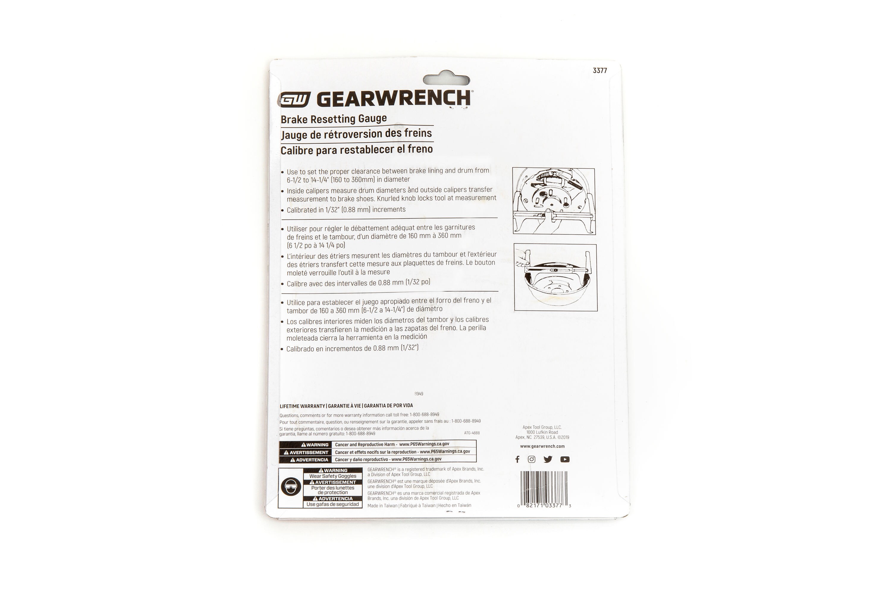 GEARWRENCH Brake Resetting Gauge at