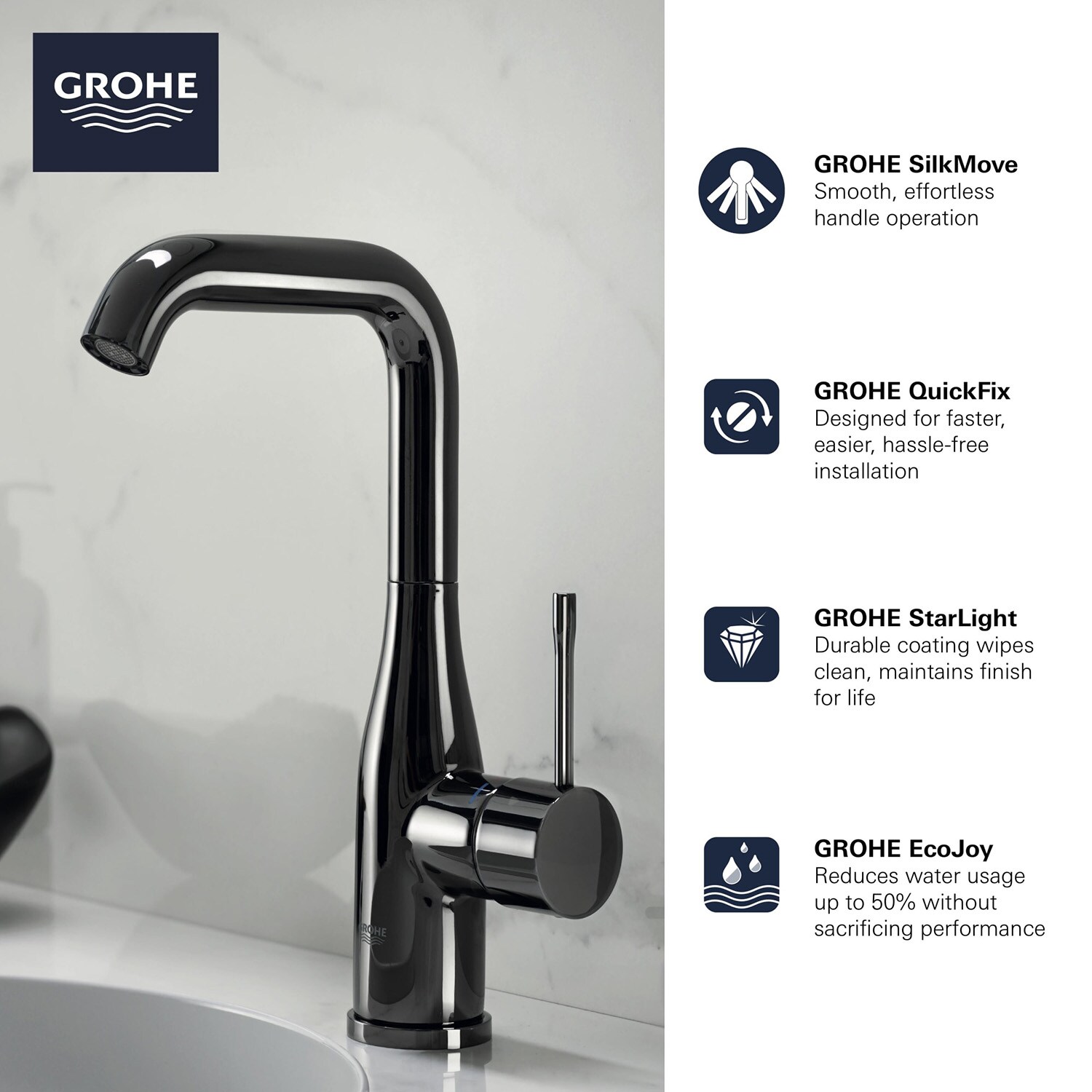 GROHE 23486GNA Lavatory-Faucets - View #3