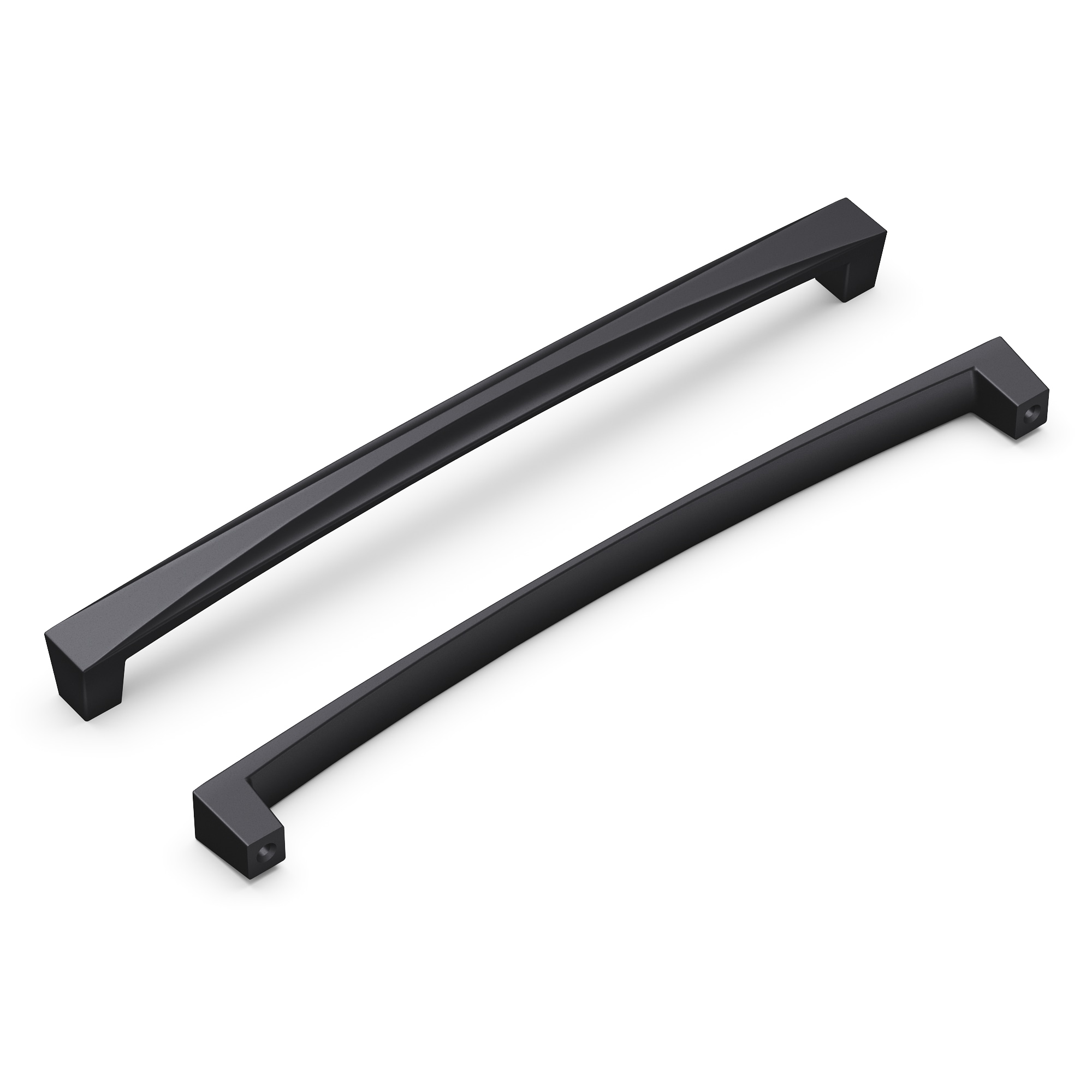Hickory Hardware H076134-MB Crest 8-13/16-in , 224mm Center to Center Matte Black Rectangular Handle