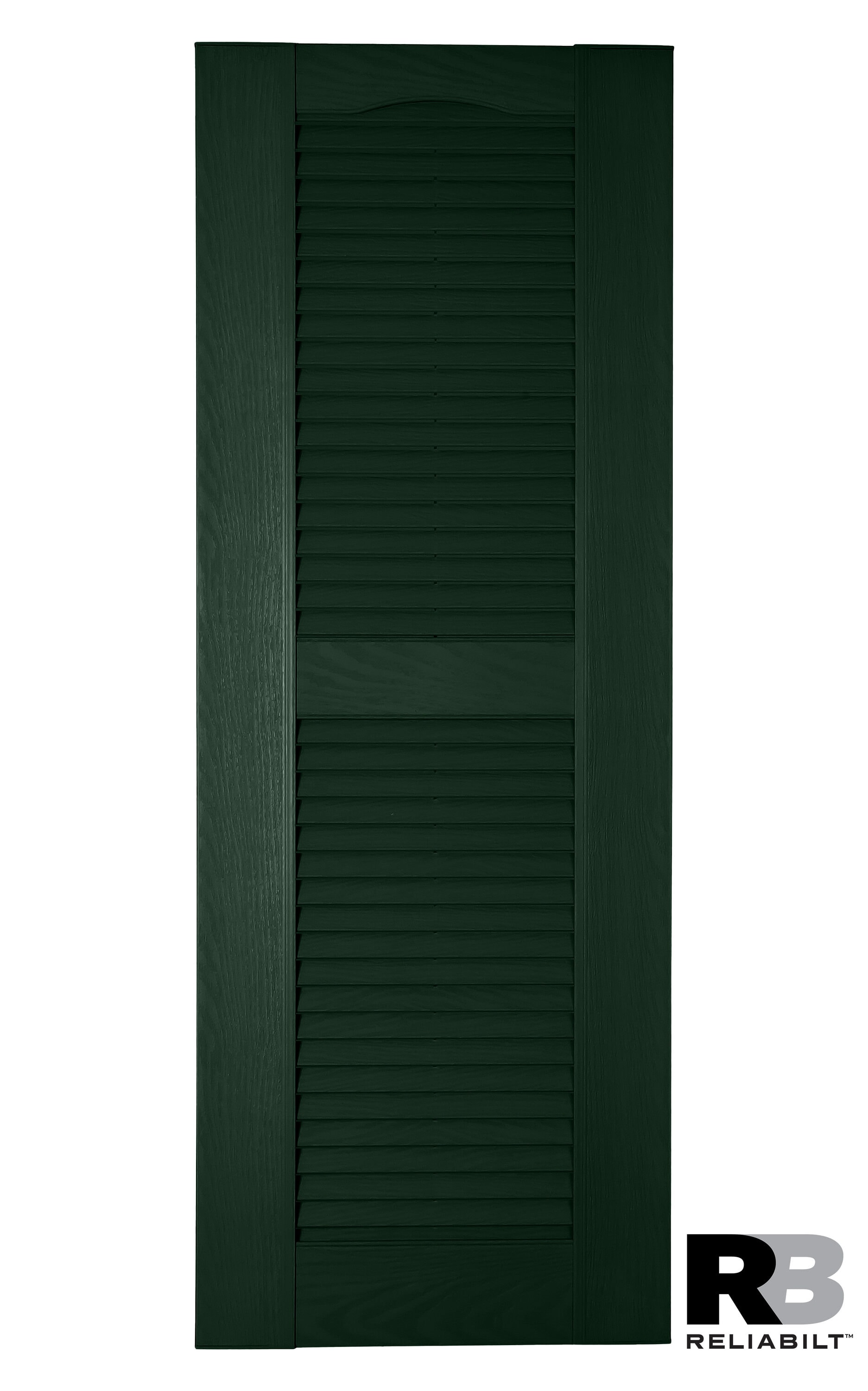 RELIABILT LVRCT1869331 17.75-in W x 69-in H Heritage Green Louvered Polypropylene Exterior Shutters ( 2 -Pack )