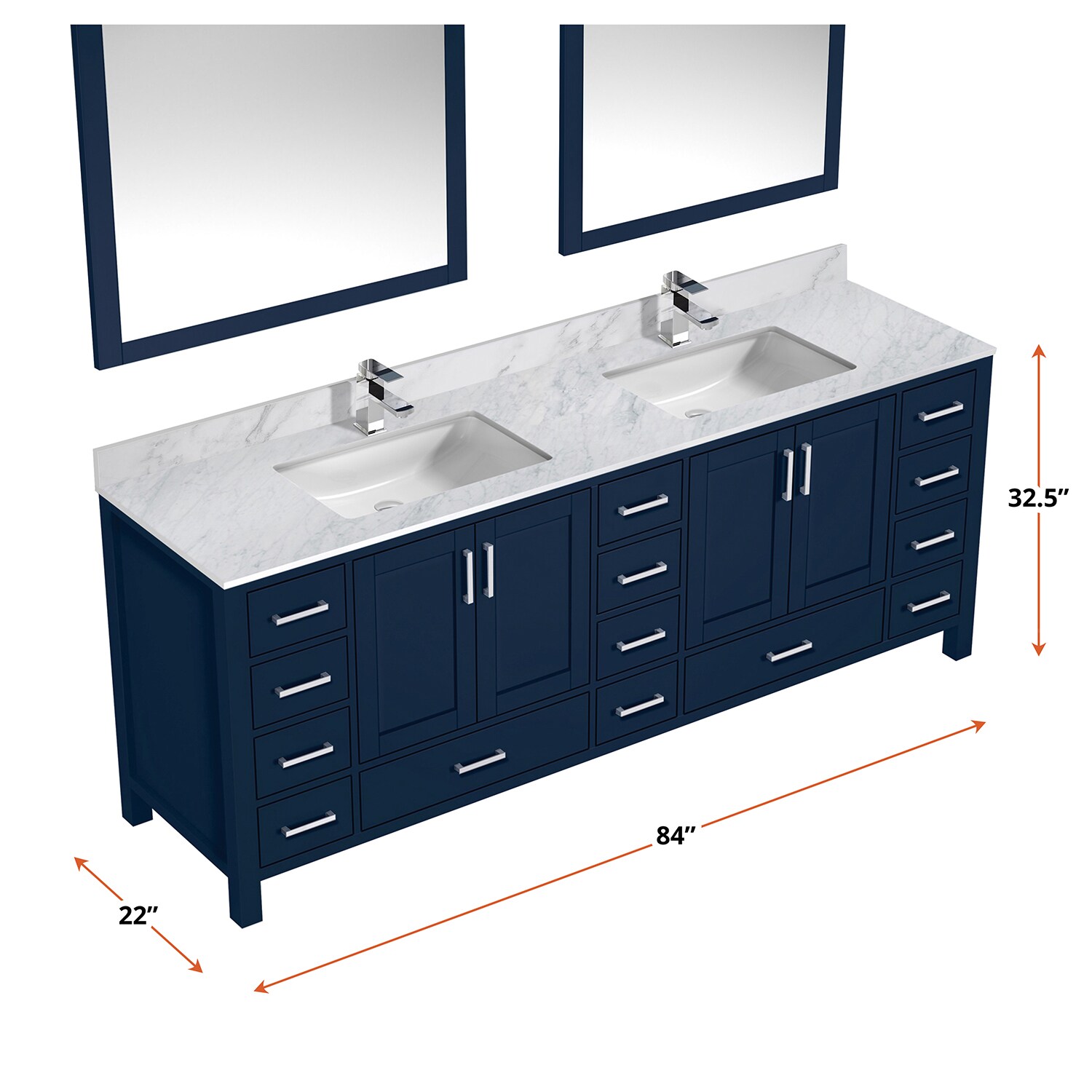 Lexora LJ342284DEDSM34F Bath-Vanity-Combo - View #5
