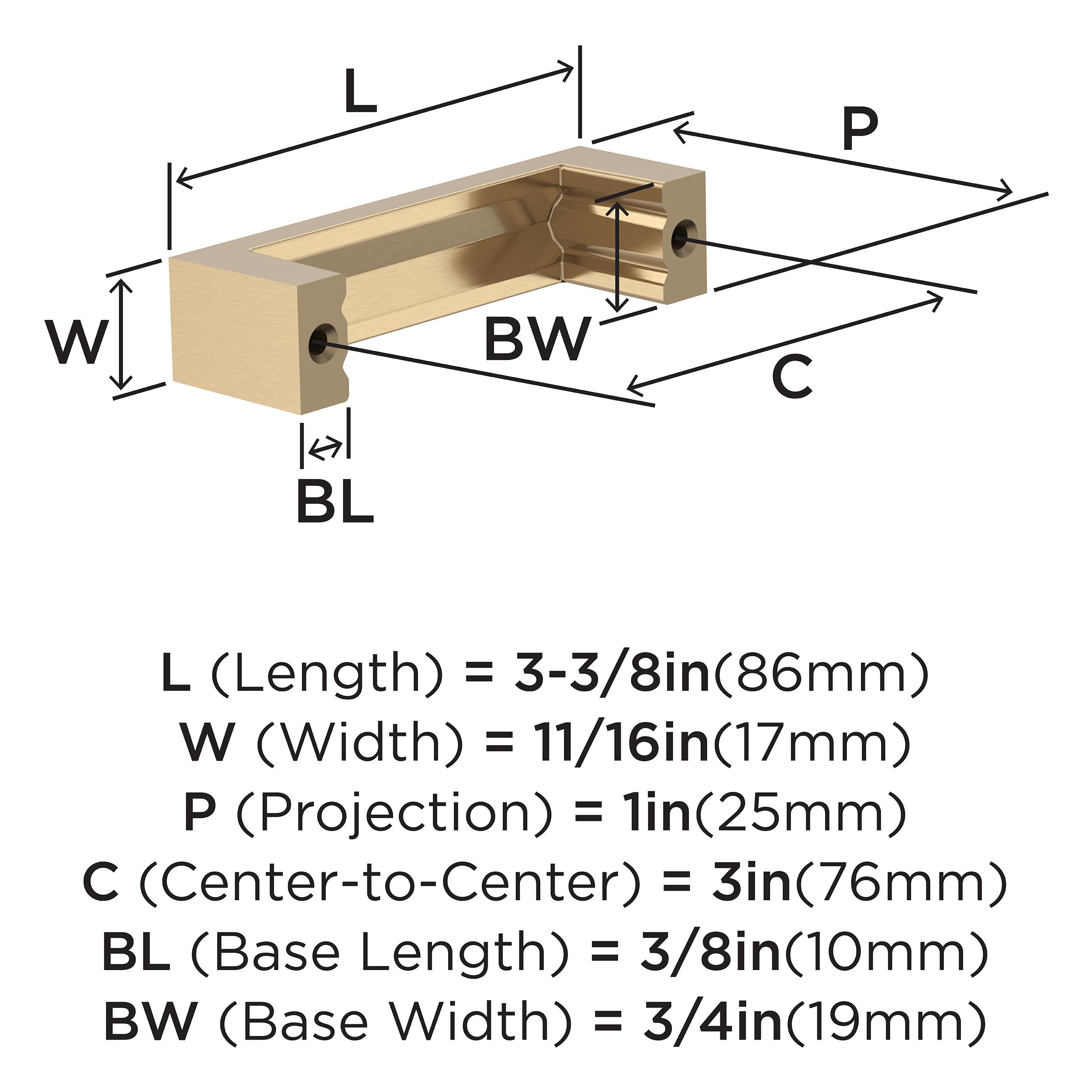 Amerock 25VMP37150CZ Cabinet-Pulls - View #4