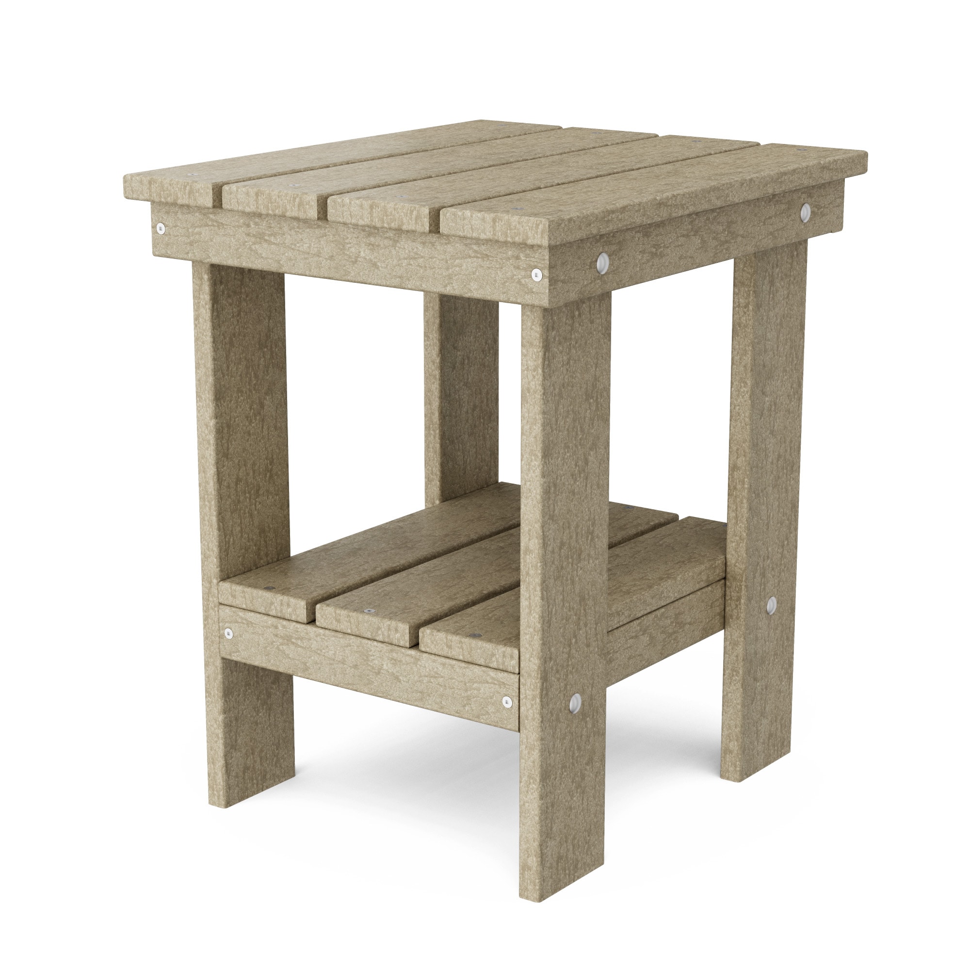 Wildridge Freedom Rectangle Outdoor End Table 16-in W x 18-in L with Umbrella Hole