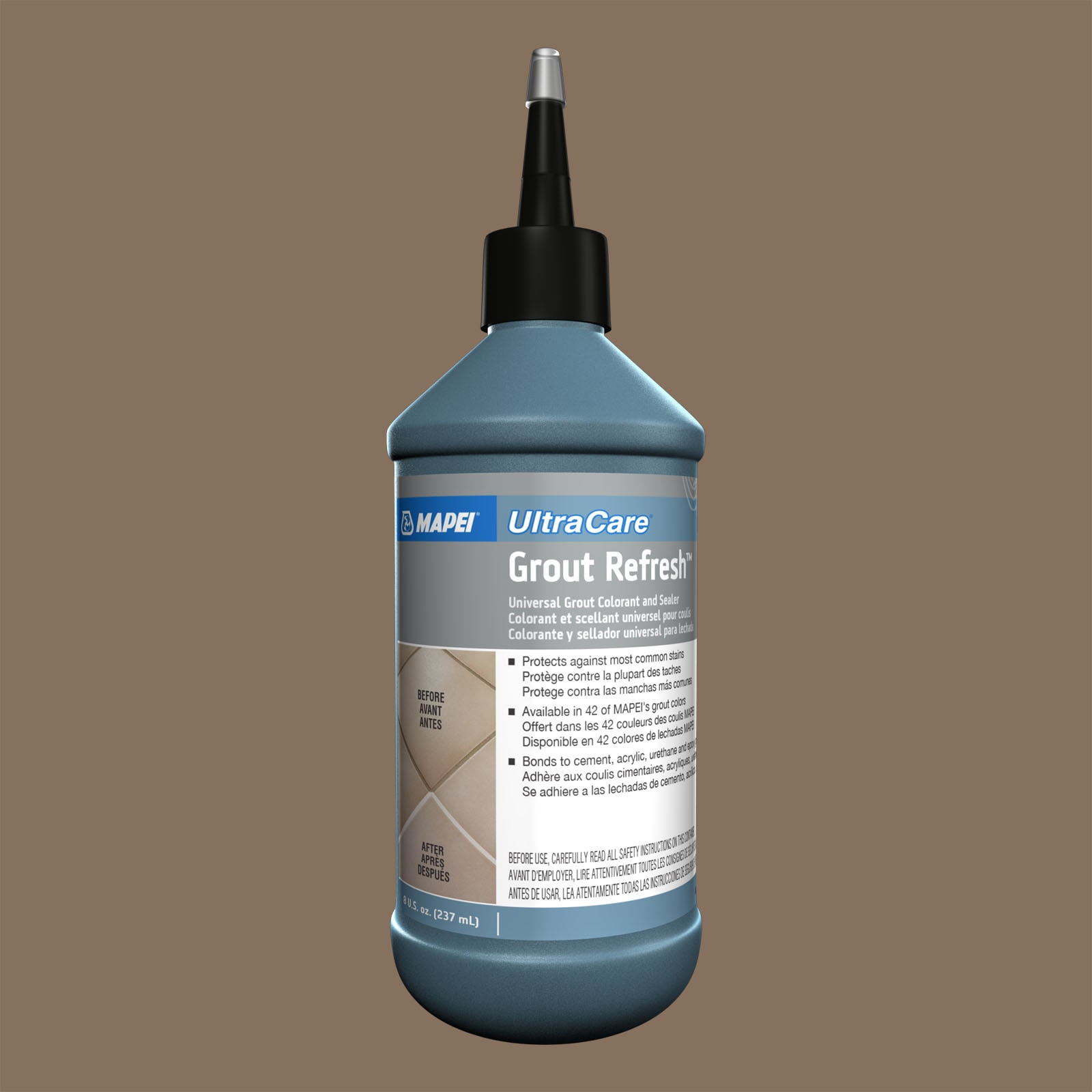 MAPEI 5LA504233 Grout Refresh 8 Fluid ounce(s) Mocha #5042 Ceramic/porcelain tile Grout sealer