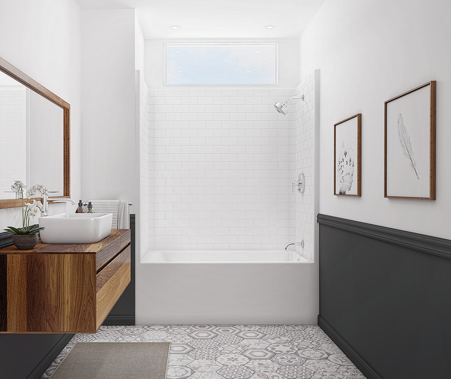 New This Week: 5 Beautiful Bathrooms With a Shower-Tub Combo