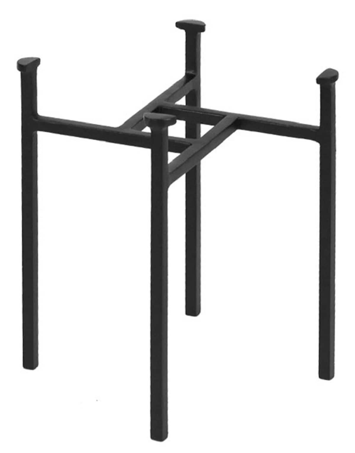 Minuteman International FB-64 15-in H x 9.5-in W Black Powder Coat Indoor/Outdoor Square Wrought iron Plant Stand