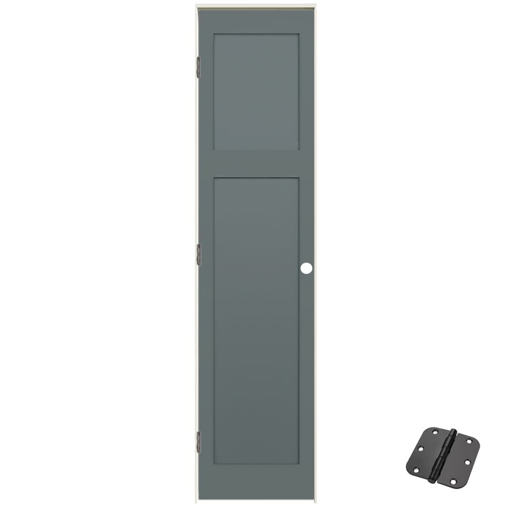 RELIABILT 18-in x 80-in Granite Hollow Core 3-panel Right Hand Molded Composite Single Prehung Interior Door