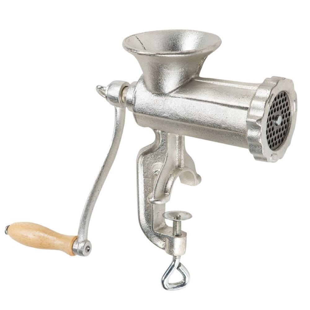 Lehman's 36-1001-W Weston 10 Manual Meat Grinder Sausage Stuffer Tin Plated Cast Iron Clamp On