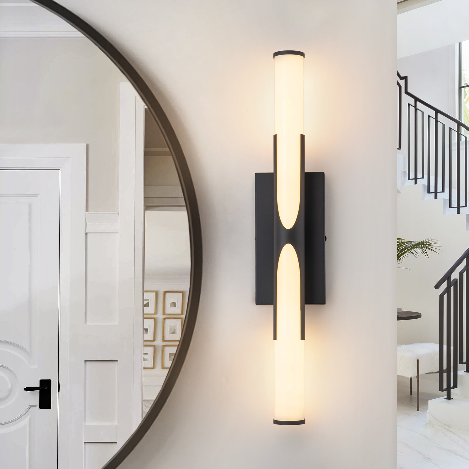 EDISLIVE 4.7-in 1 Light Black Integrated LED Modern/contemporary Bathroom Vanity light