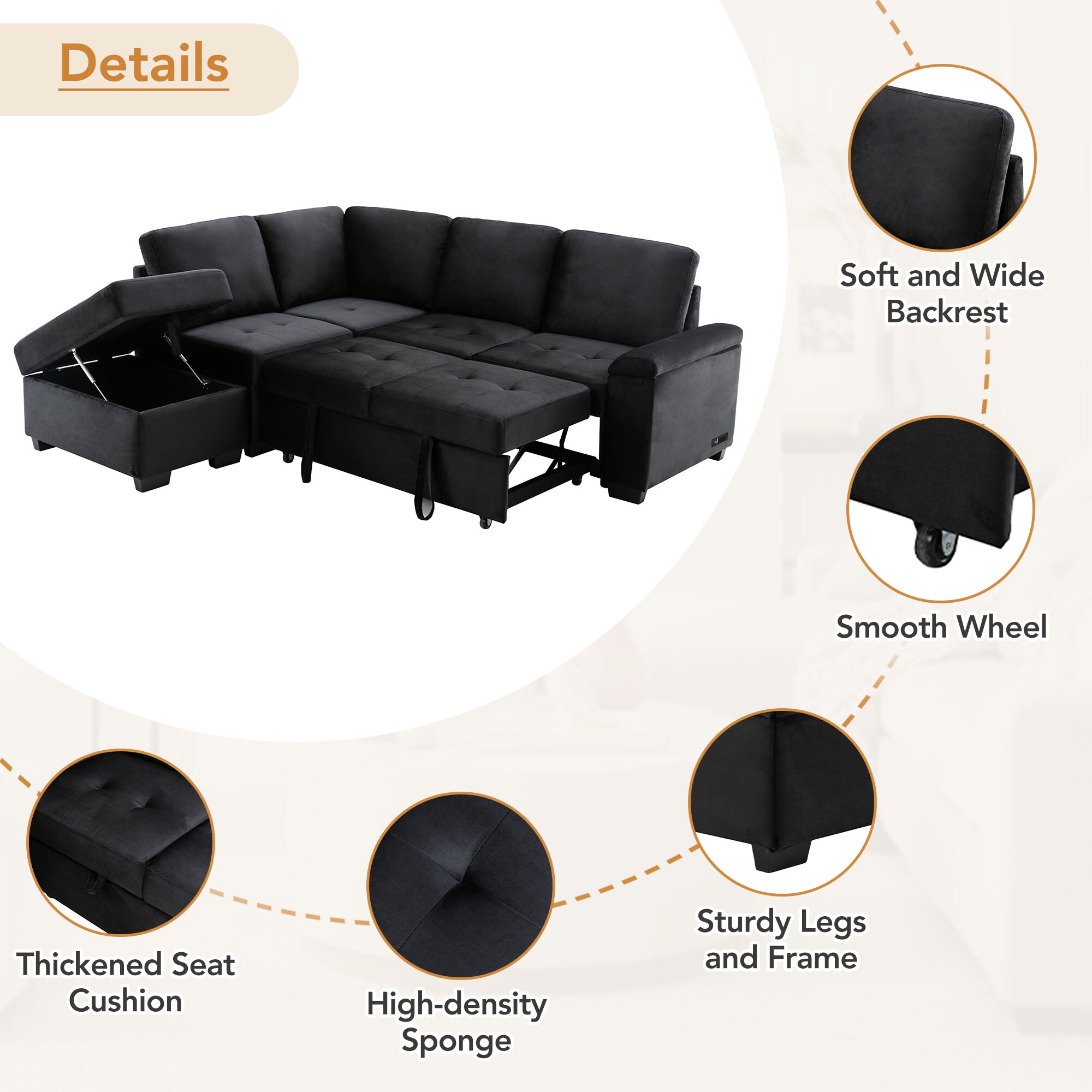 ModernLuxe L-SG000250AAB Sofas-Loveseats - View #8