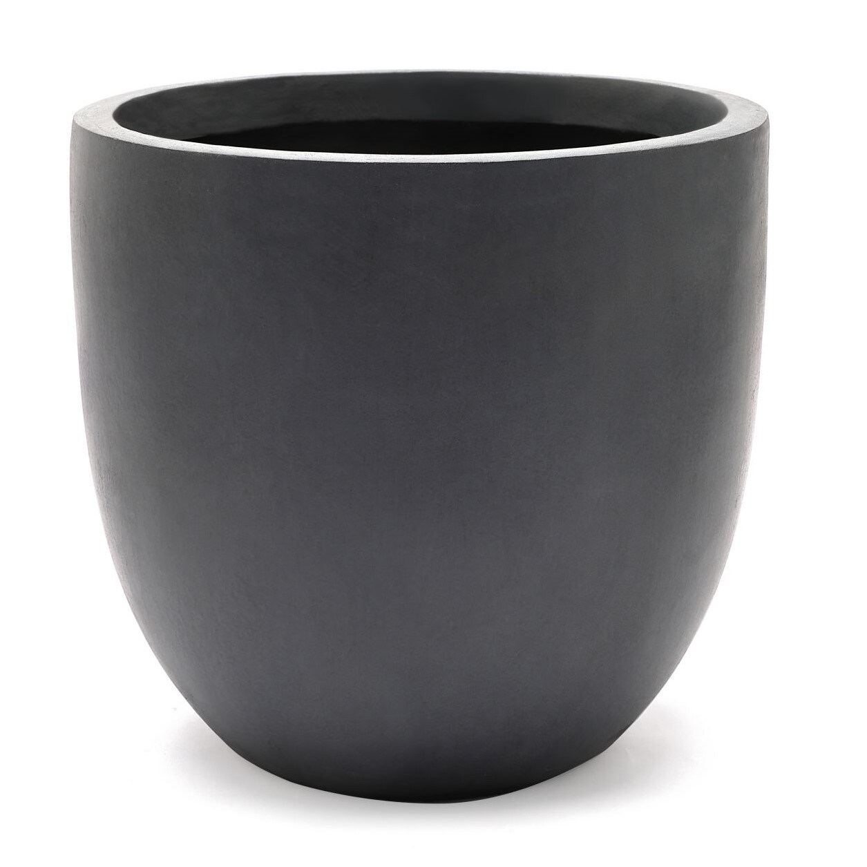 LuxenHome WH033 9.9-in W Small Gray Mixed/Composite Contemporary/Modern Indoor/Outdoor Planter with Drainage Holes