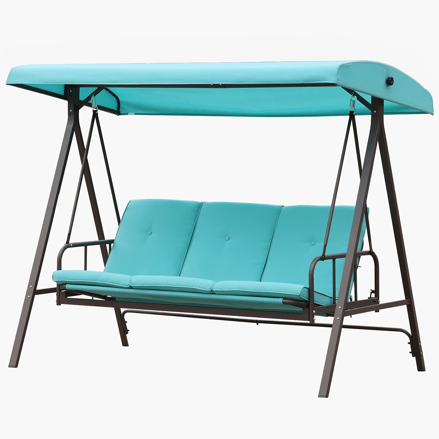 Aoodor A052-PBUBN AOODOR LLC 3 -person Blue Steel Outdoor Swing