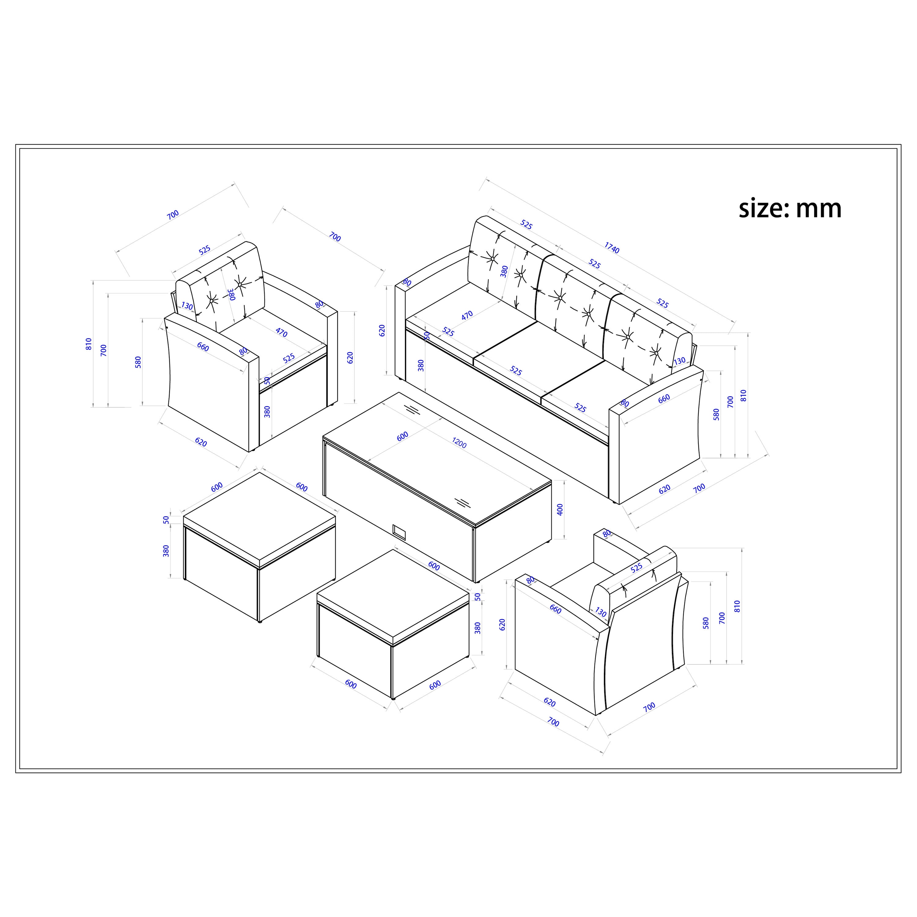 Bayfeve BF-201A-PCS Patio-Conversation-Sets - View #13