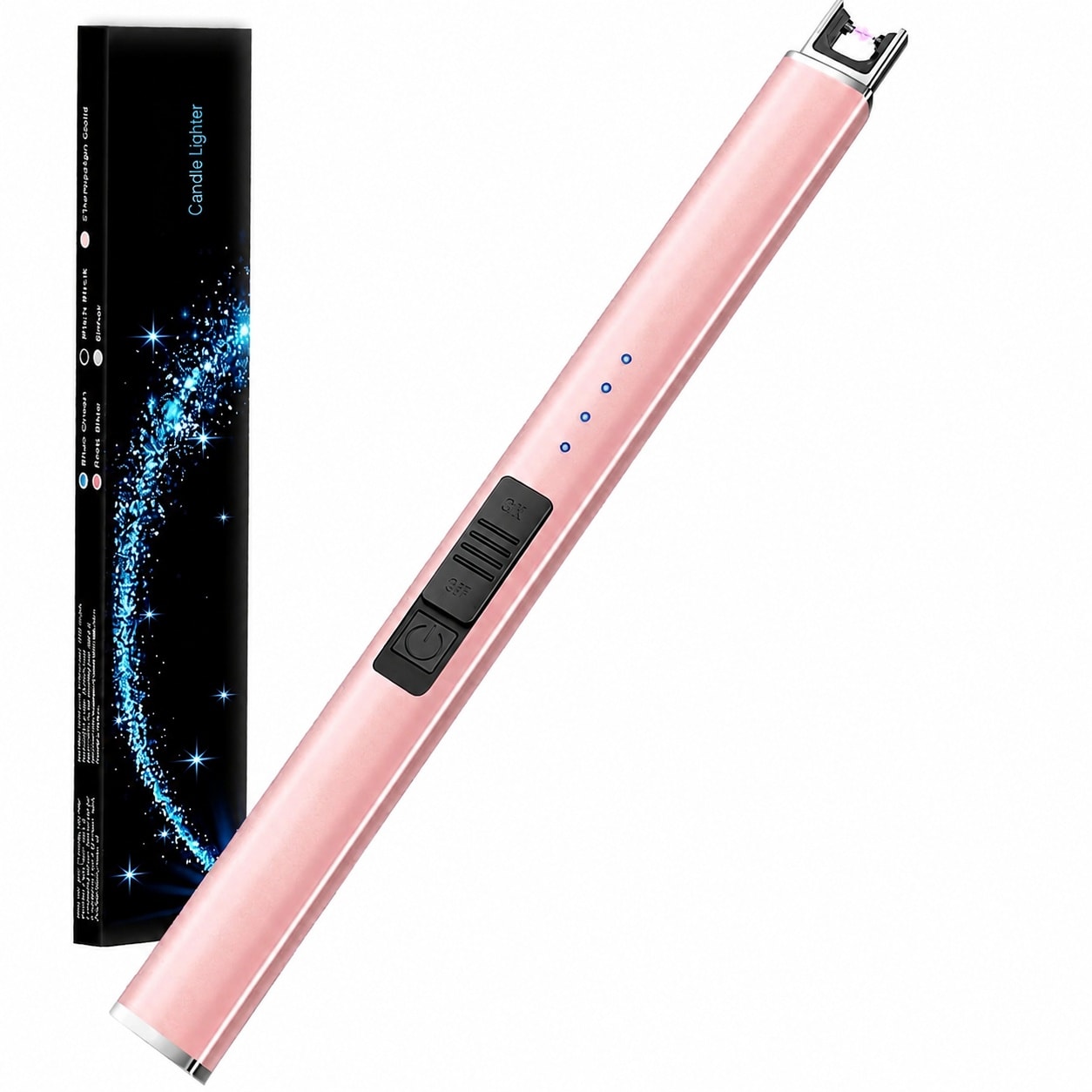 Yichuhaoxi - Electric Candle Lighter USB Flameless Arc Windproof Long Reach Safety Lock for Camp...