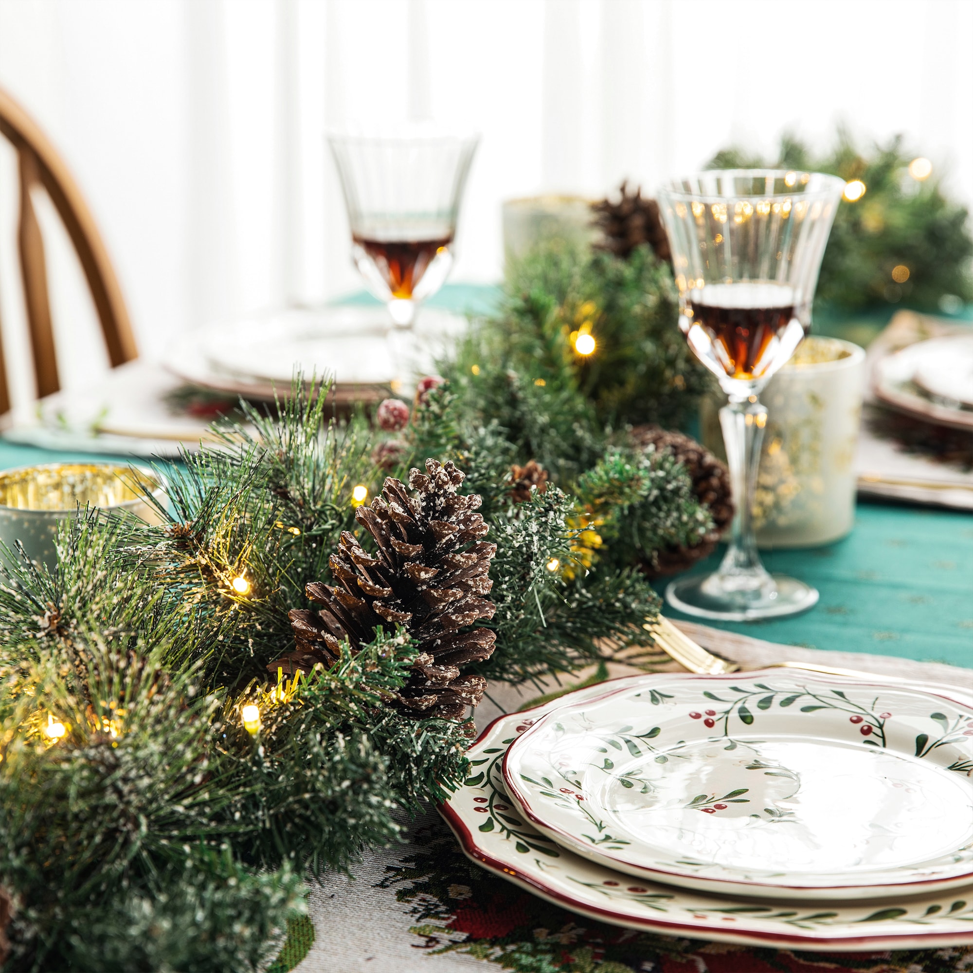 Glitzhome 2016000030 Artificial-Christmas-Garland - View #4