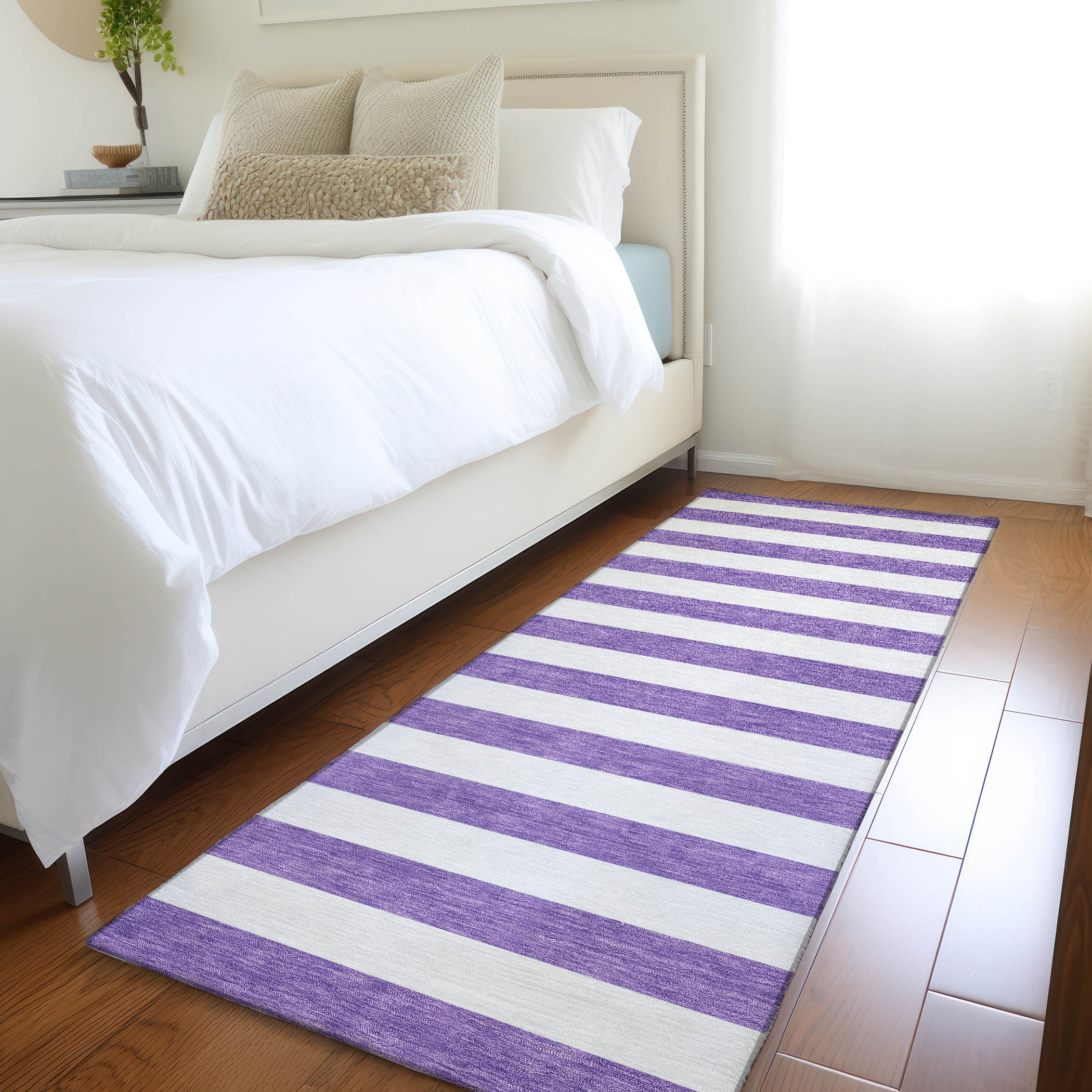 Addison Rugs ACN528PP2X8 Chantille ACN528PP 2 x 7 (ft) Polyester Purple Rectangular Indoor/Outdoor Abstract Machine washable Area rug
