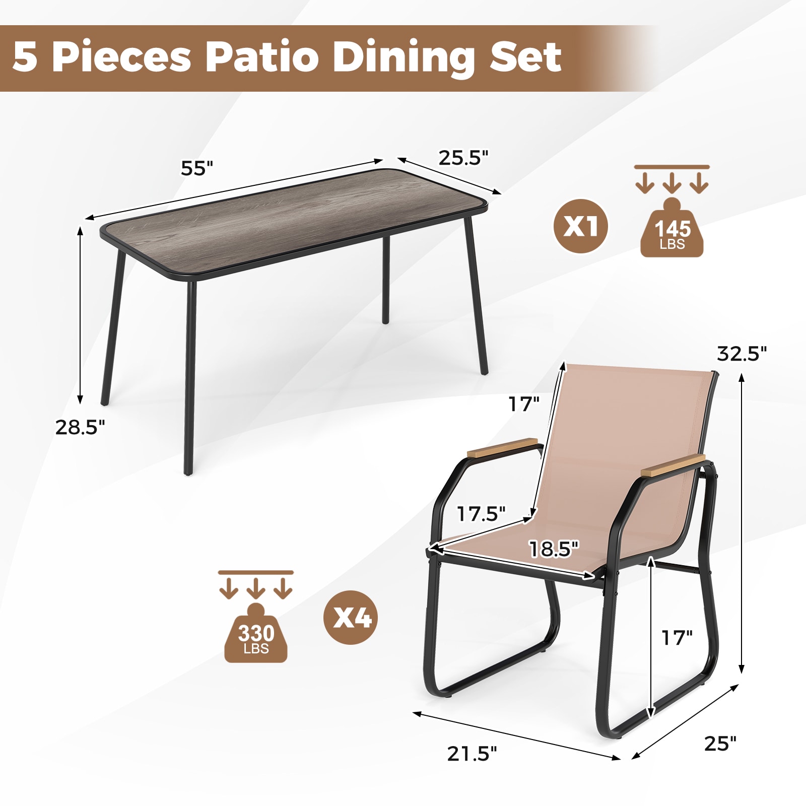 Iseryn DW43CF122 Patio-Dining-Sets - View #3