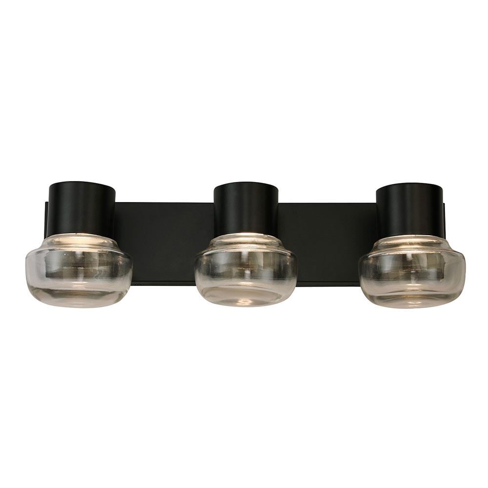 EGLO 204452A Belby 22.87-in 3-Light Black LED Transitional Vanity Light