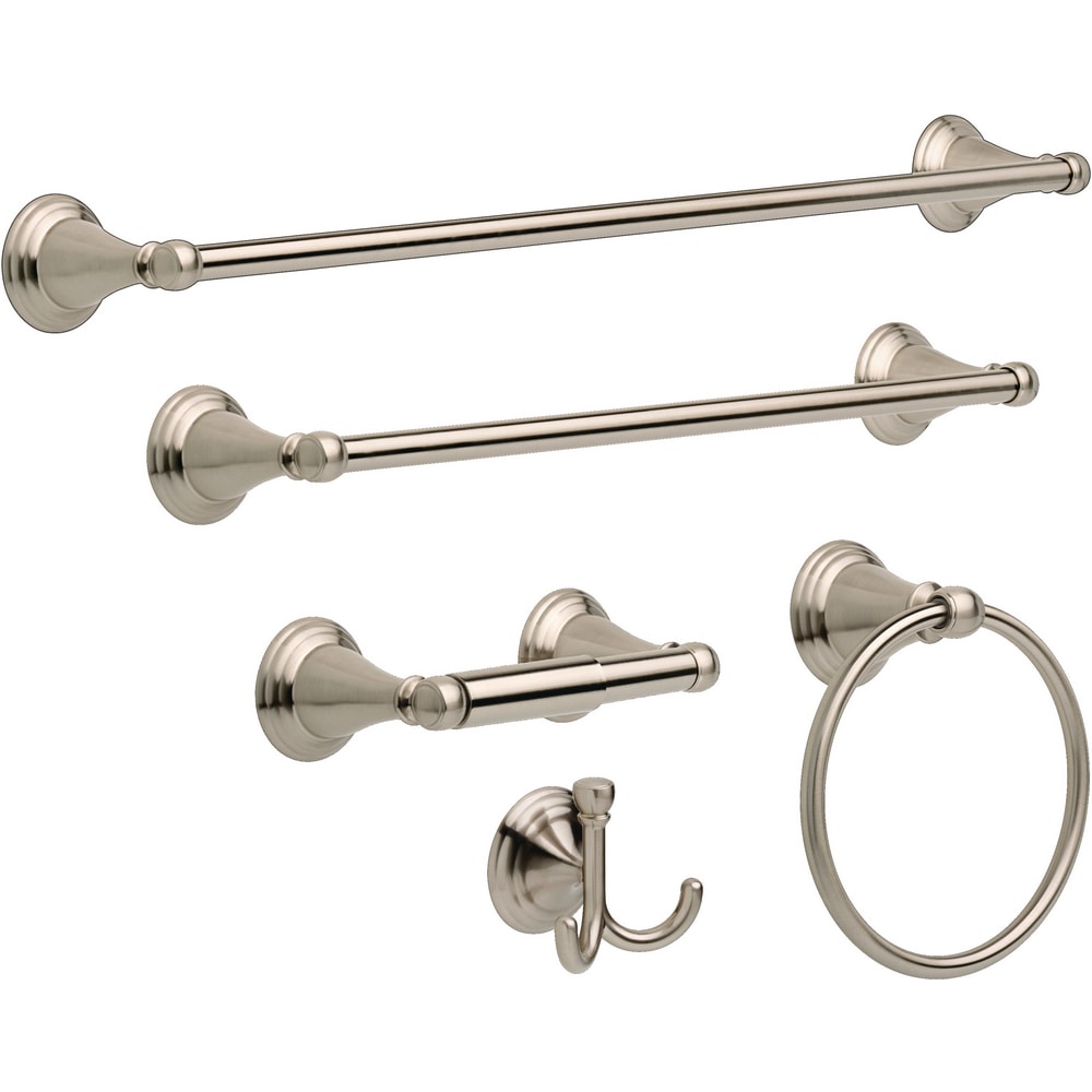 Portwood 6 in. Wall Mount Double Hand Towel Bar Bath Hardware Accessory in  Polished Chrome