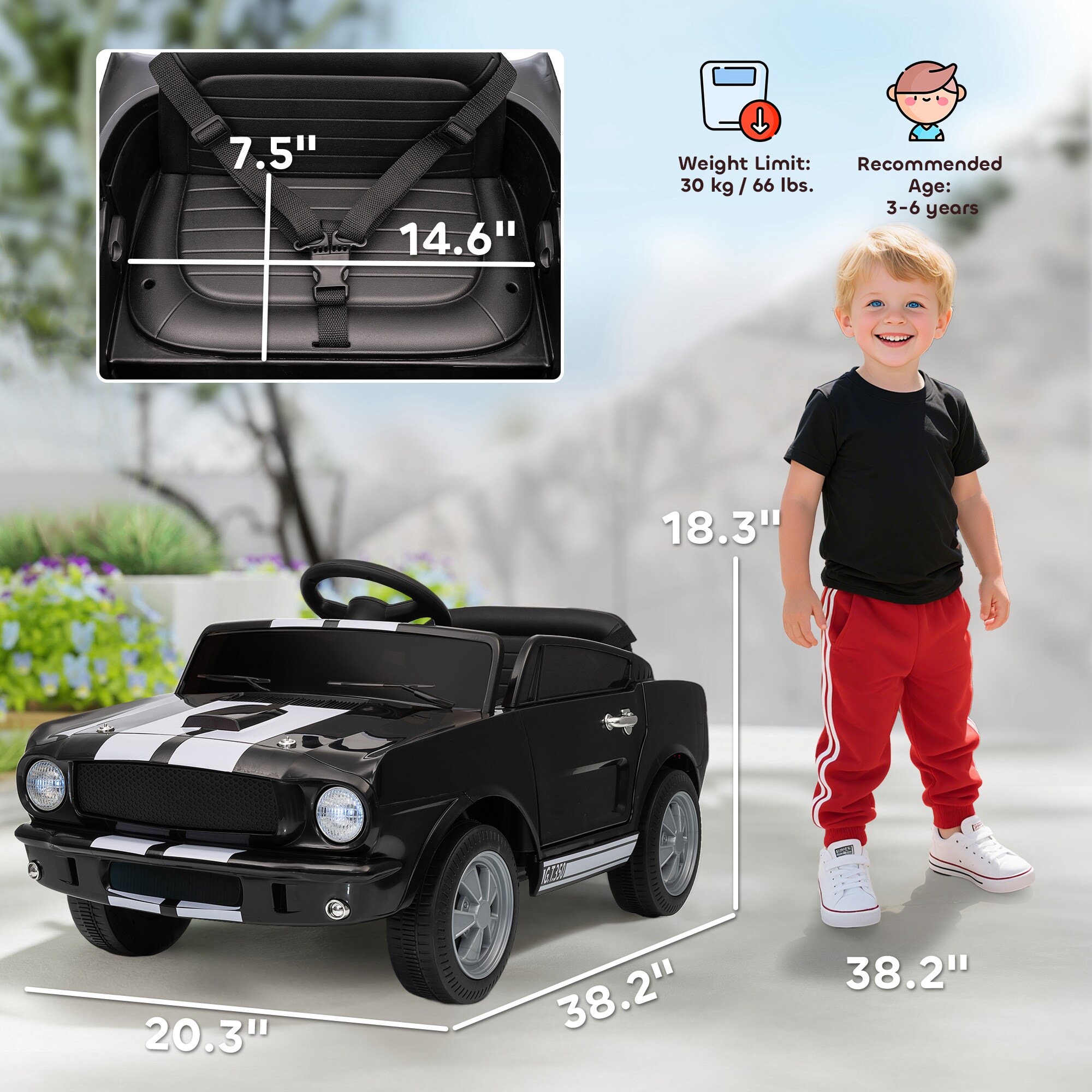 Qaba 370-387V80BK Play-Toys - View #3