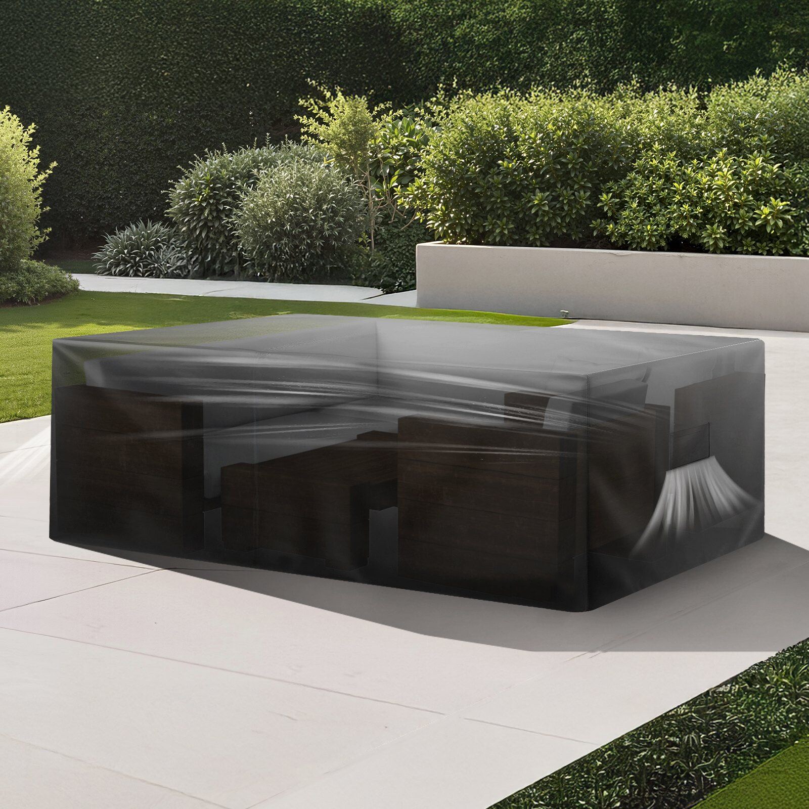 Slickblue Black 420D Oxford Fabric Patio Furniture Cover For Large ...