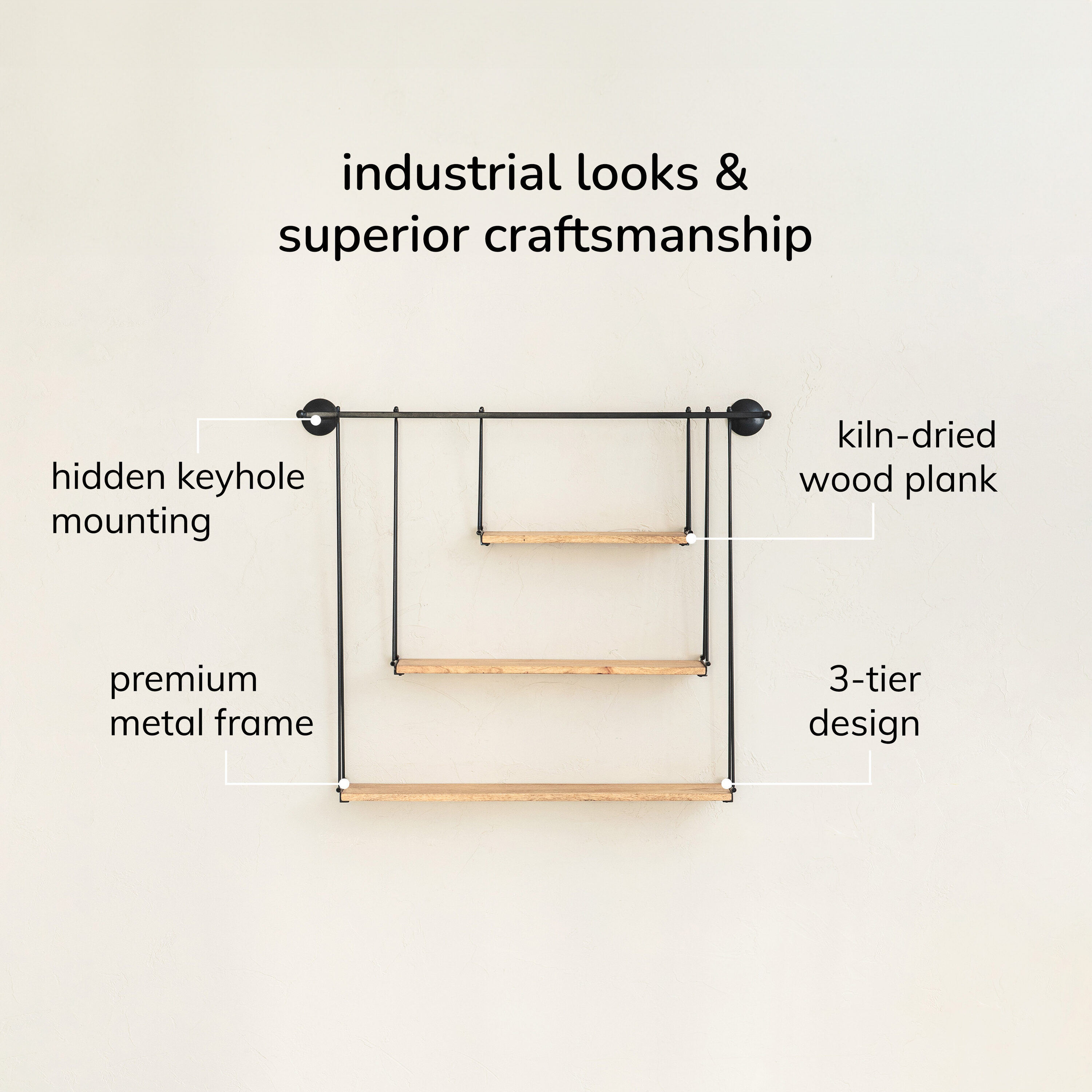 MH LONDON MH-ST-114 Wall-Mounted-Shelving - View #3