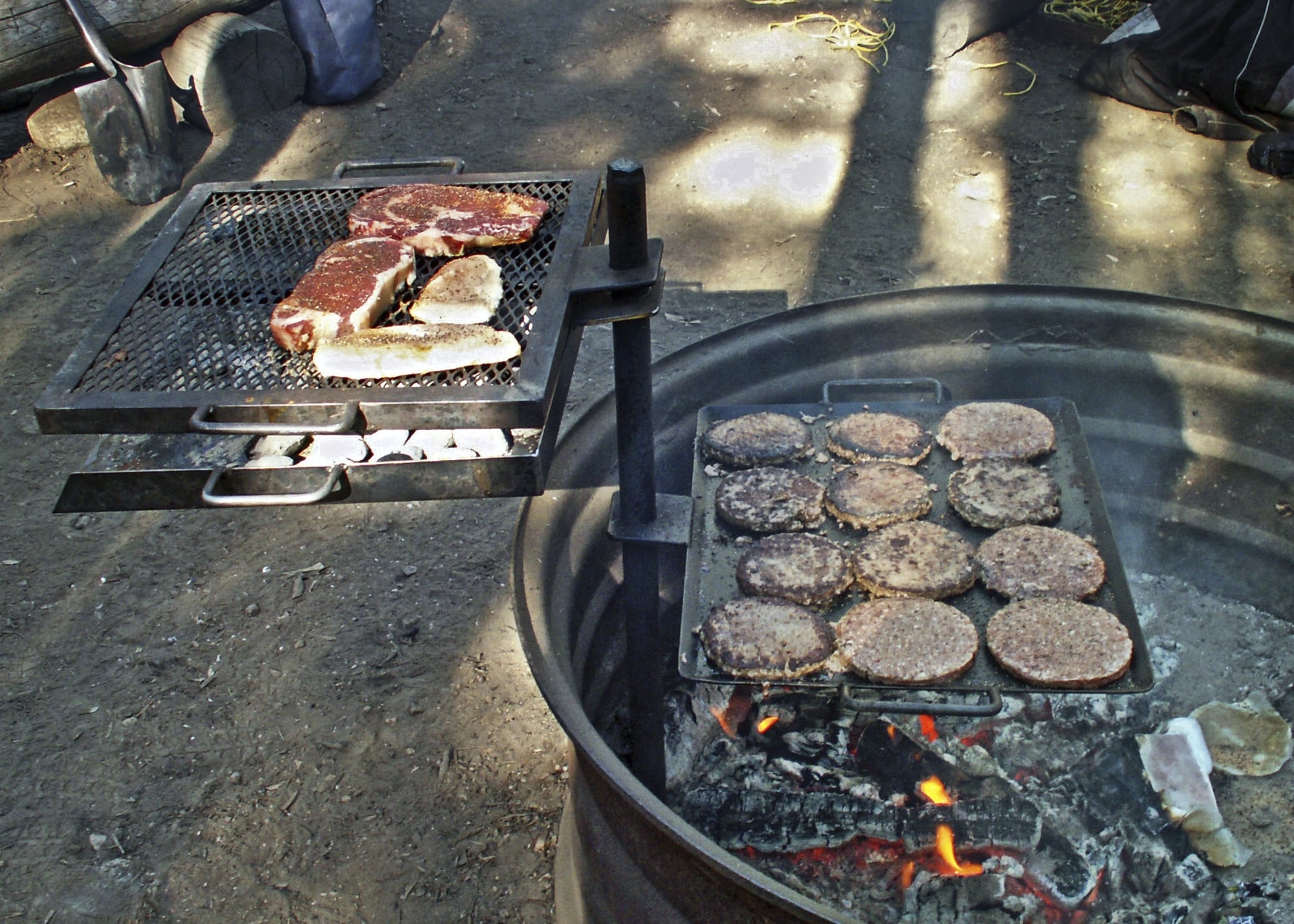 Cast Iron Campfire Griddle Outdoor Camping Multi - Temu