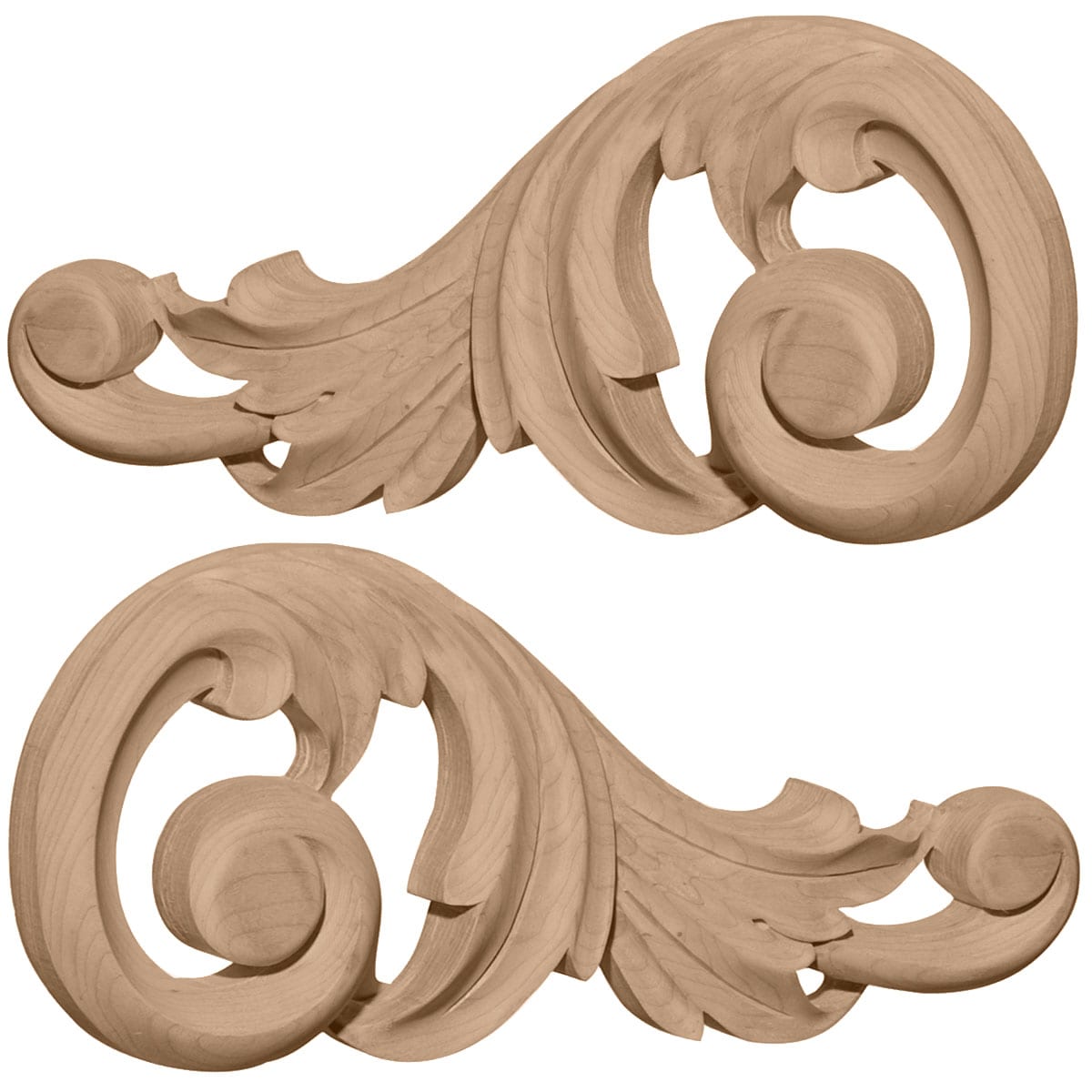 Ekena Millwork ONL11X05X01SWAL Swaying Scrolls 11.25-Inches W x 5.125-Inches H Unfinished Applique