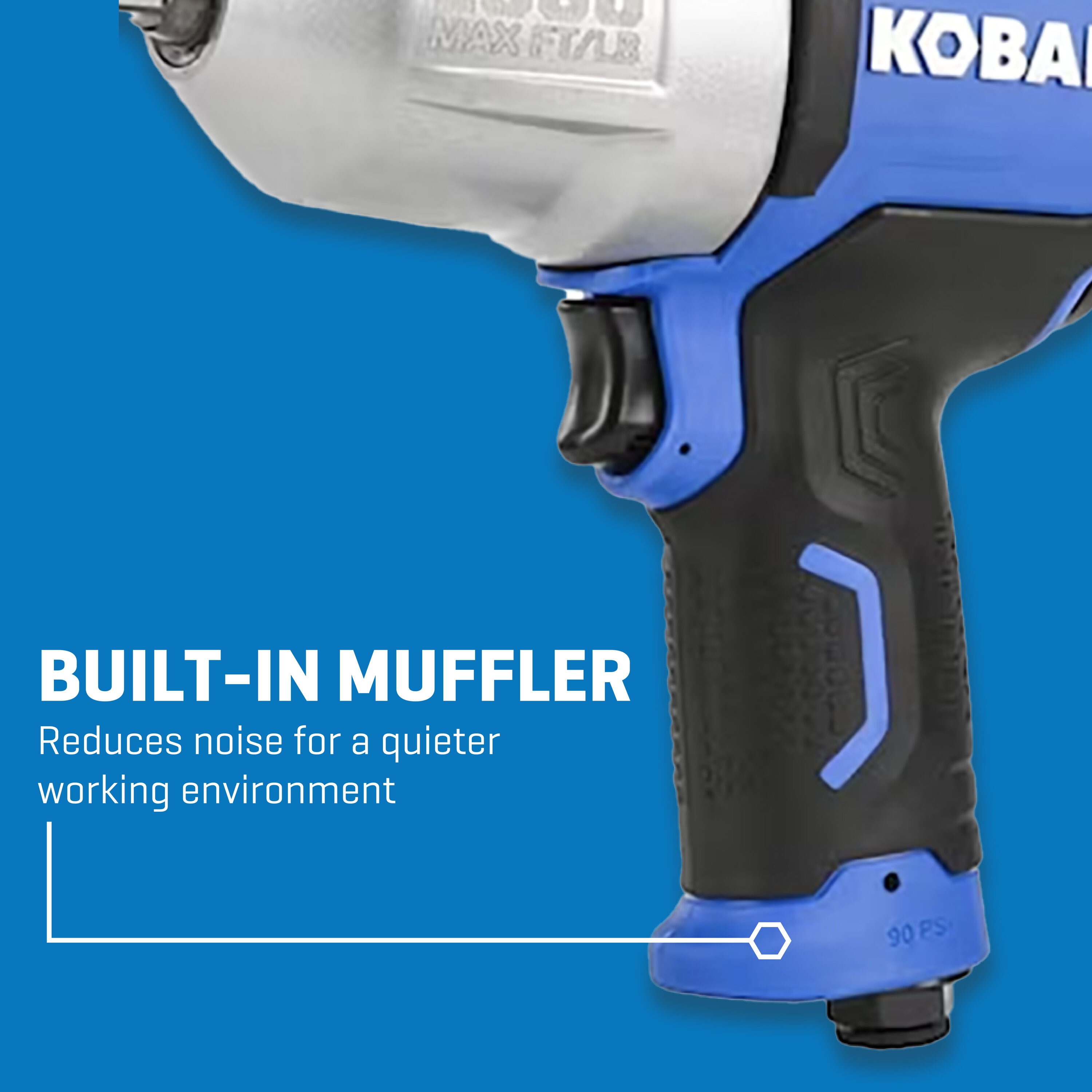 Kobalt 0.5-in 1000-ft lb Air Impact Wrench in the Air Impact