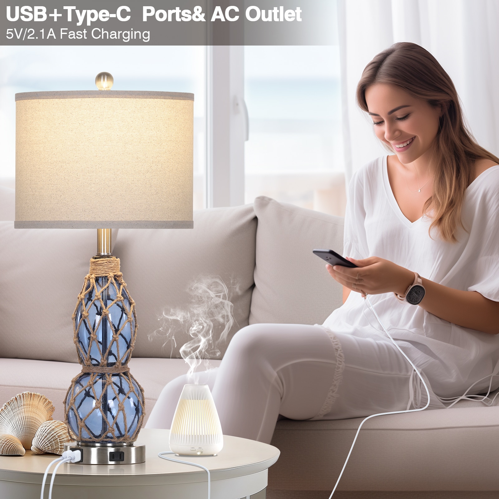 UrFurnishings TD-456 Table-Lamps - View #3