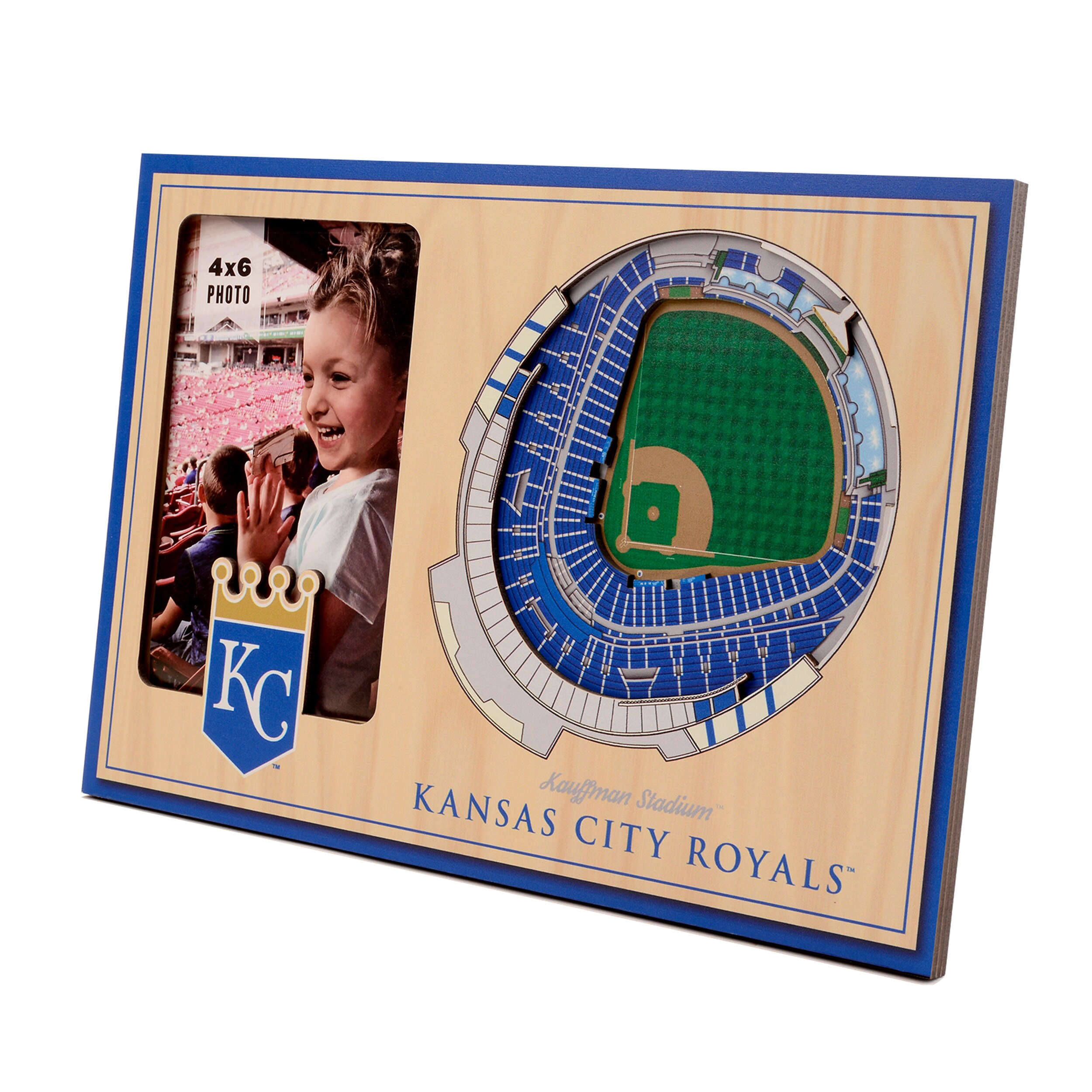StadiumViews Kansas City Royals Team Colors Wood Picture Frame (8