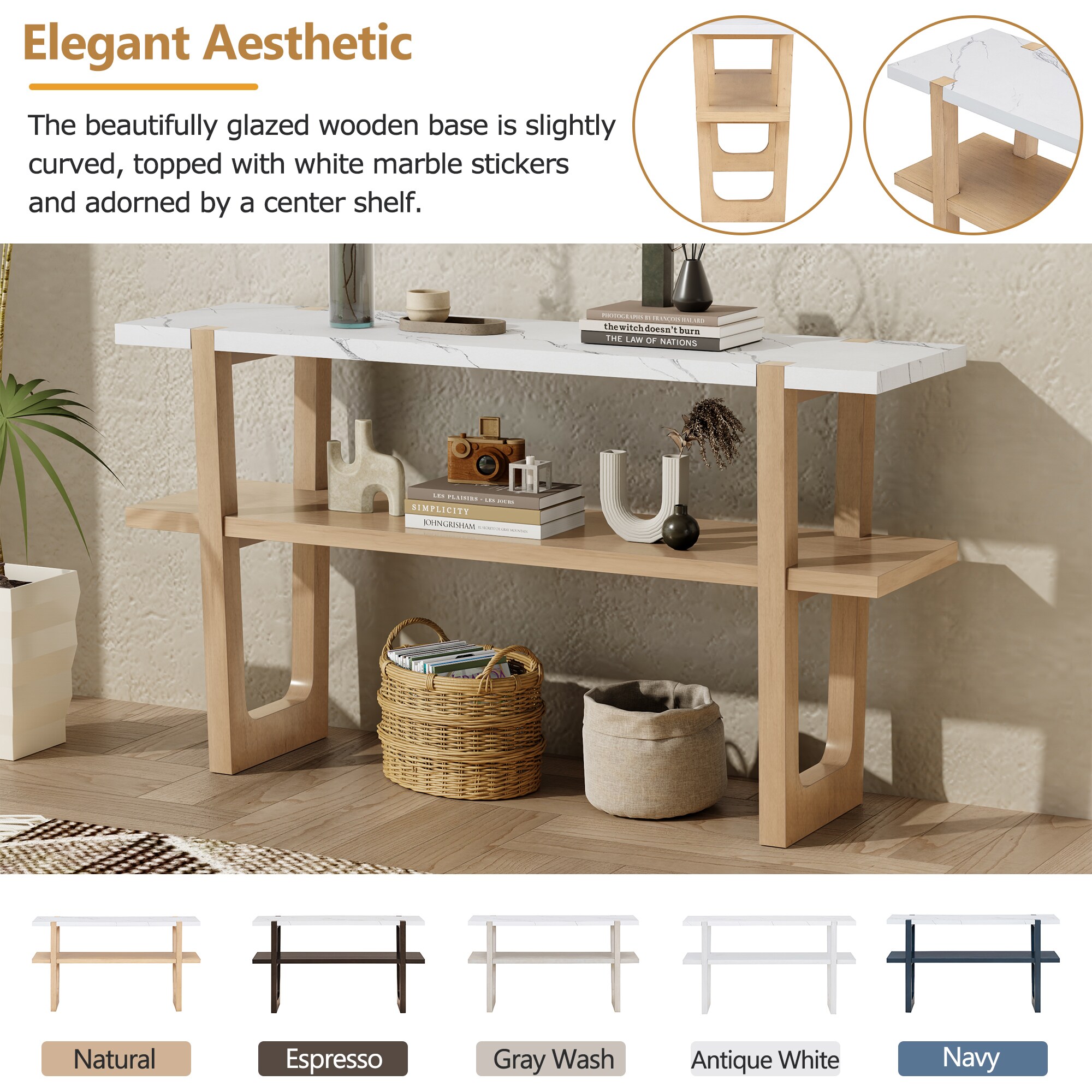 SINOFURN SYA330166WD Console-Sofa-Tables - View #15