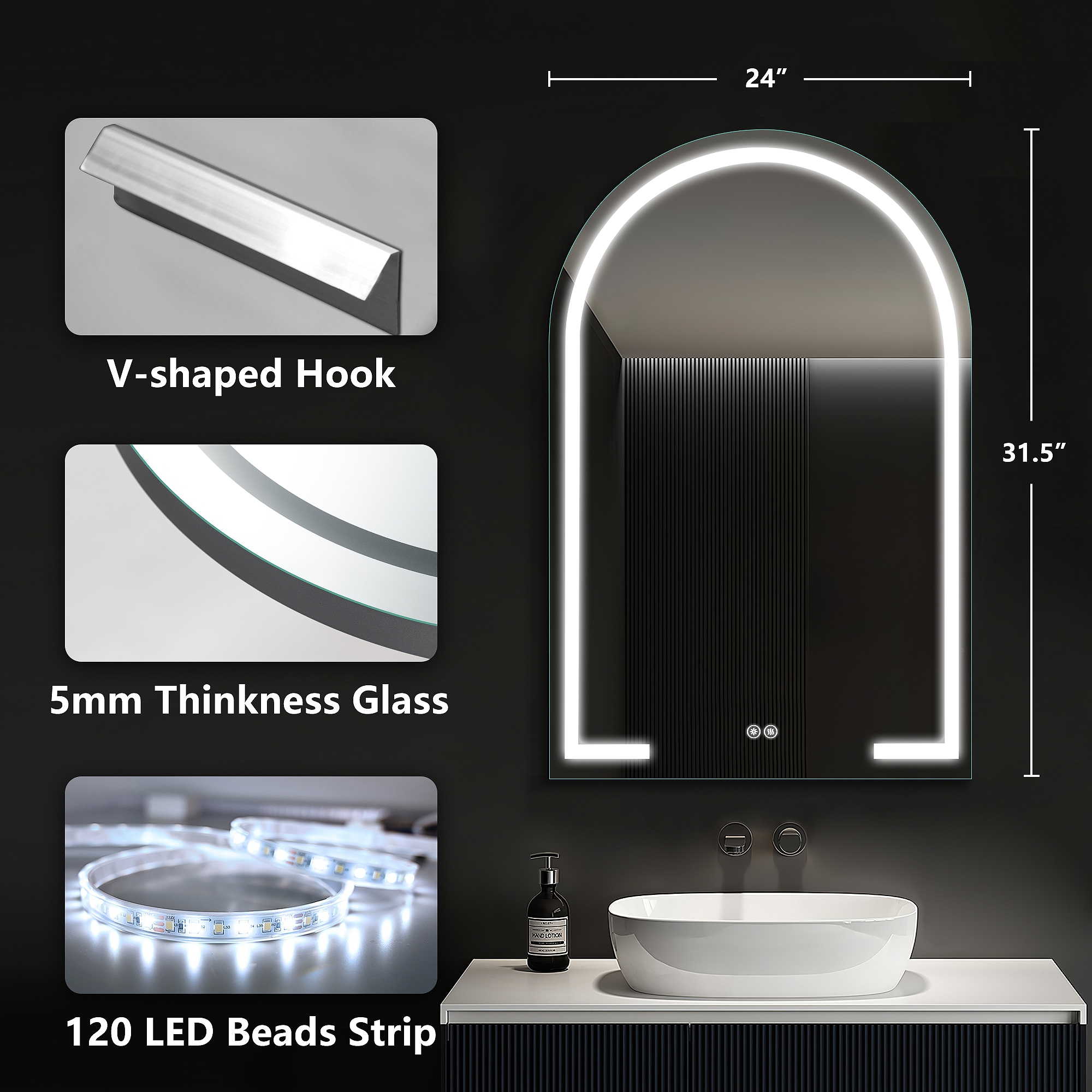 Dovelina LS-A-MR03037 Framed-Bath-Mirrors - View #7