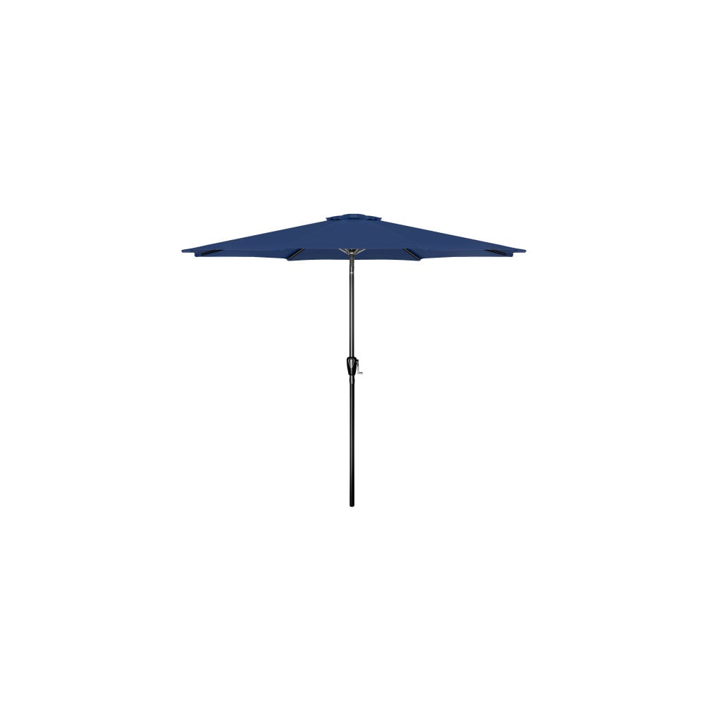 Kahomvis - 10-ft Steel Blue Crank Market Patio Umbrella