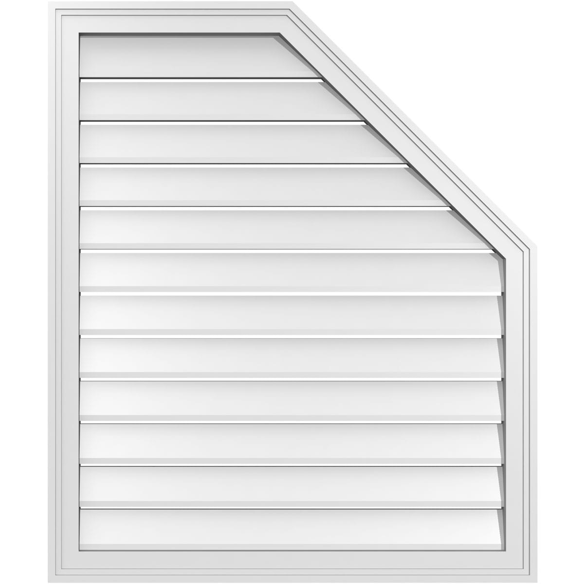 Ekena Millwork GVPOR32X3802SF 32-Inches x 38-Inches Off-white Octagon PVC Gable Louver Vent