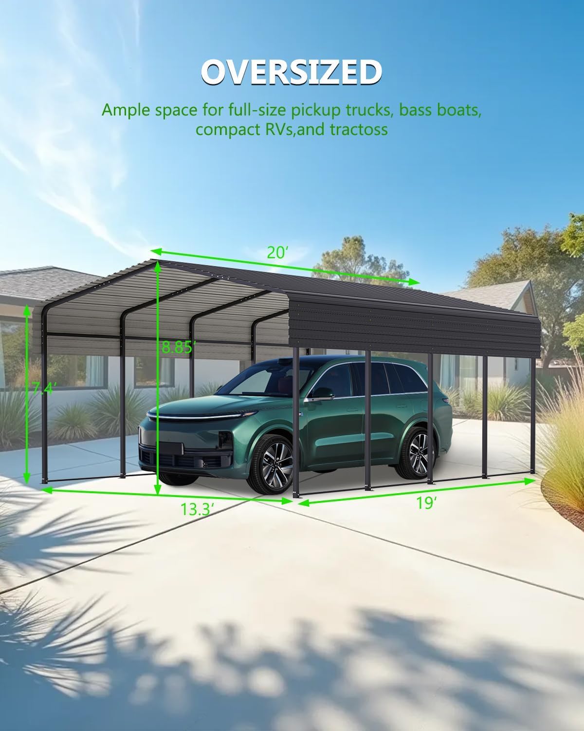 Qeetex DYQ-PAU-0LZIUY6W Carport-Covers - View #2