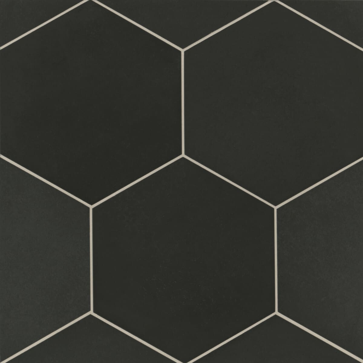 Bedrosians DECMAKKUBHEX10M Makoto Kuroi Black 10-in x 11-in Matte Porcelain Patterned Hexagon Floor and Wall Tile (10.76-sq. ft/ Carton)