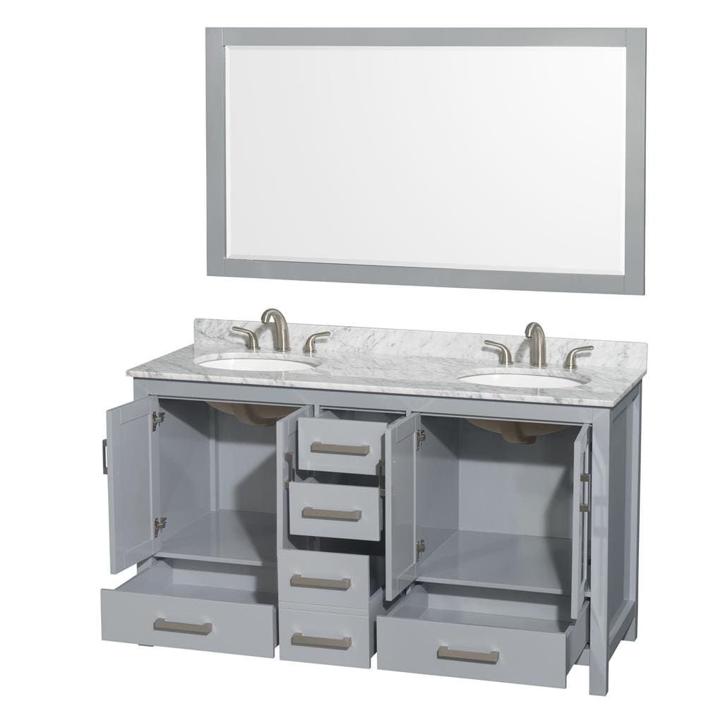 Wyndham Collection WCS141460DGYCMUNOM58 Bath-Vanity-Combo - View #2