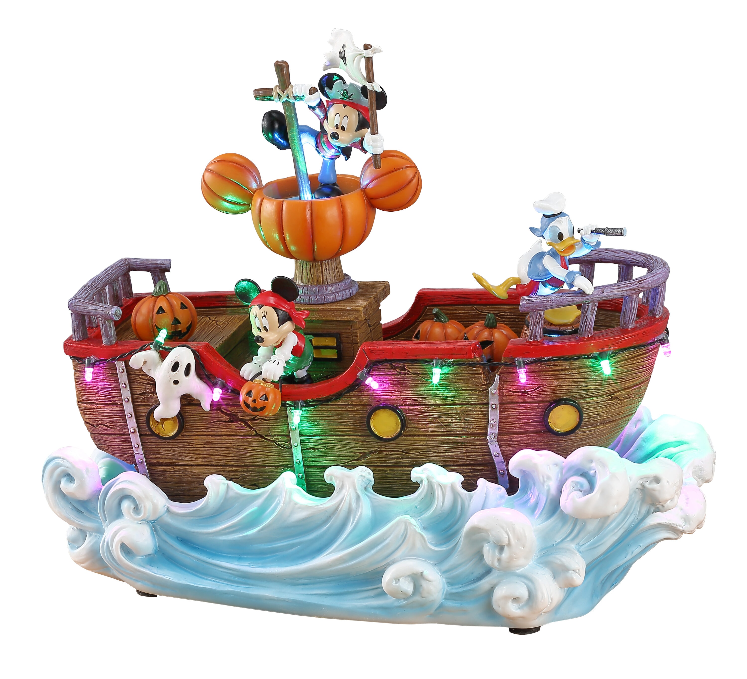 Disney 10-in Mickey Mouse Musical Lighted Halloween Ghostly Town Tabletop Decoration