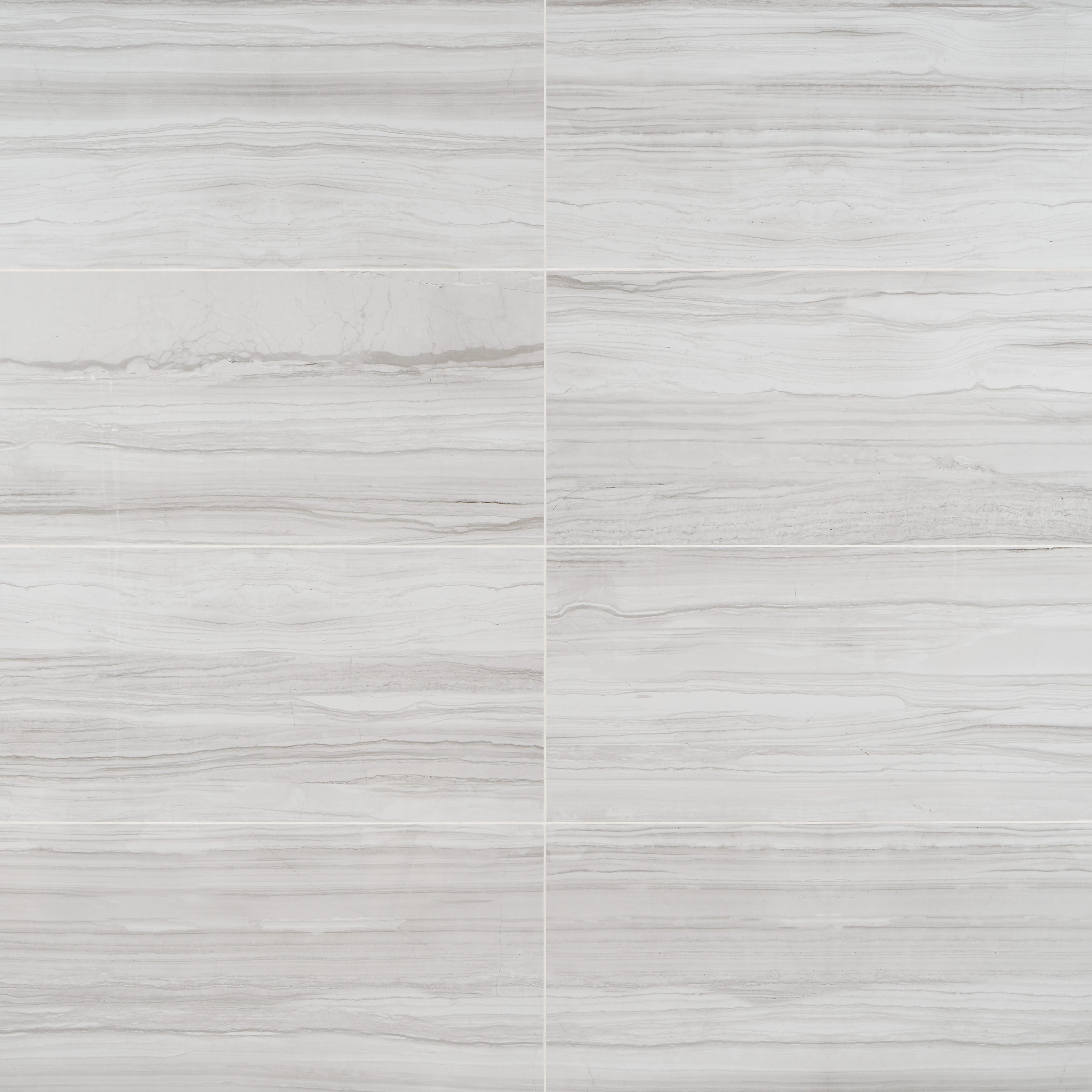 Luminus White Polished Marble Look Large Format Porcelain Tile