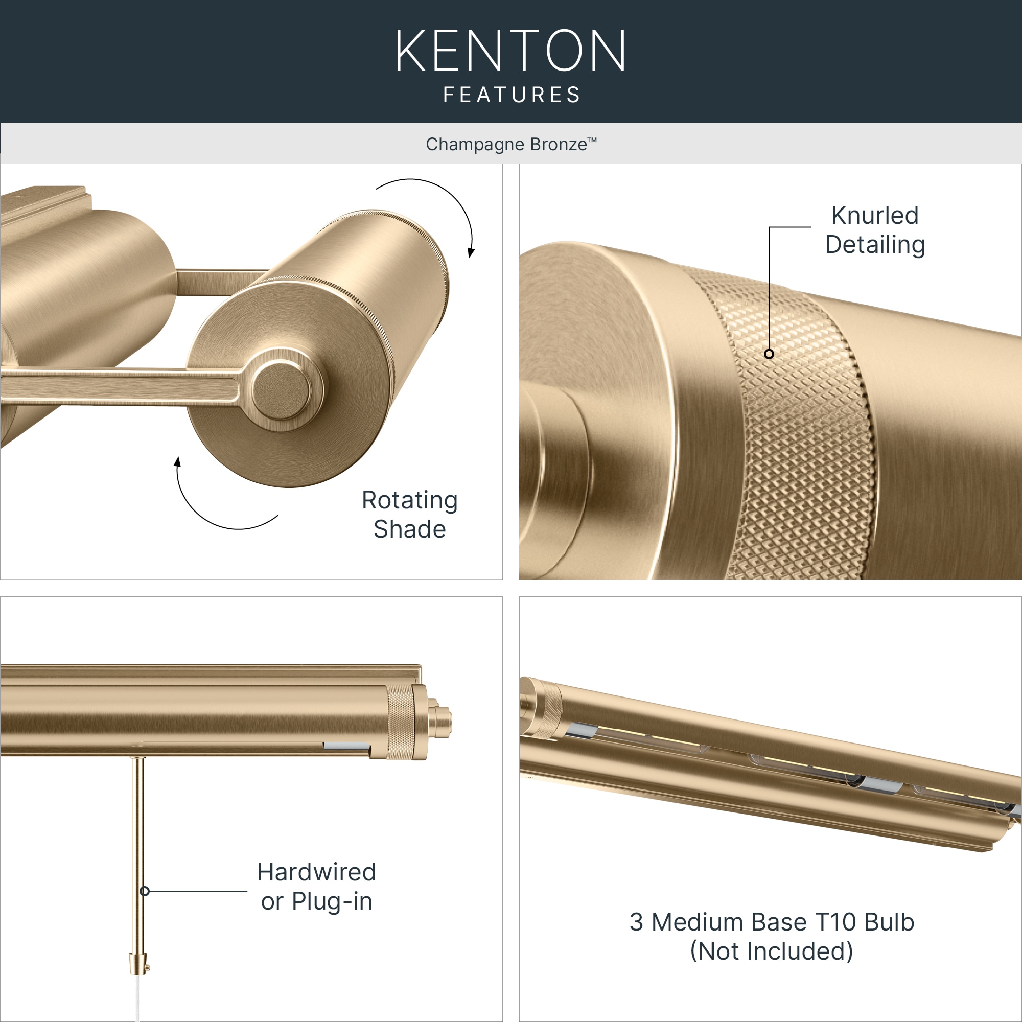 Kichler 52816CPZ Picture-Lighting - View #4