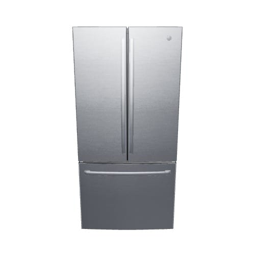 GE Counter depth 18.6 cu ft French Door Refrigerator with Ice Maker and Water dispenser Stainless Steel ENERGY STAR GWE19JYLFS at Lowes