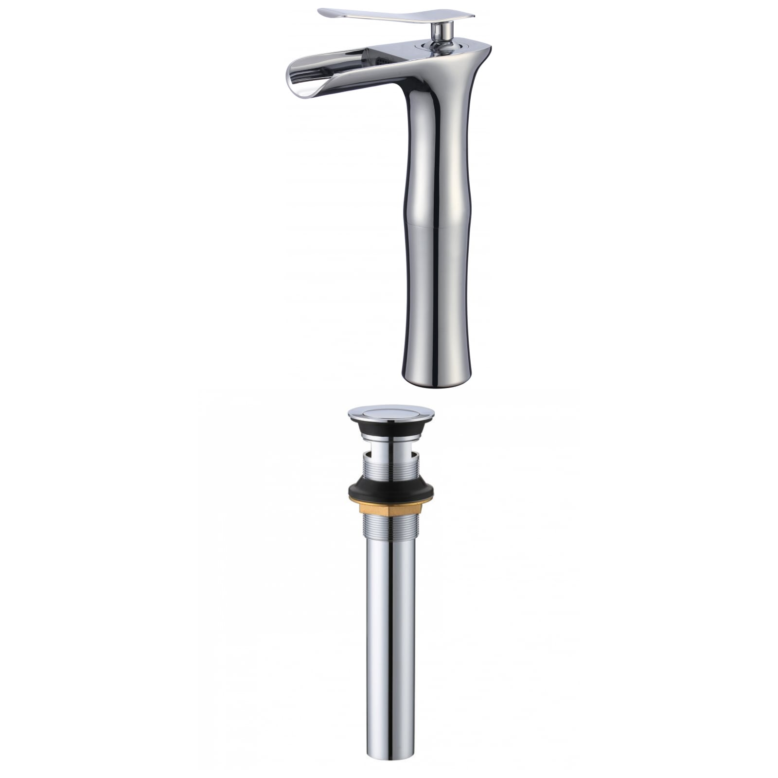 Rozin Bathroom Chrome Tap Single Spout Sink High Tap Deck Mounted One Handle Basin Mixer Tap