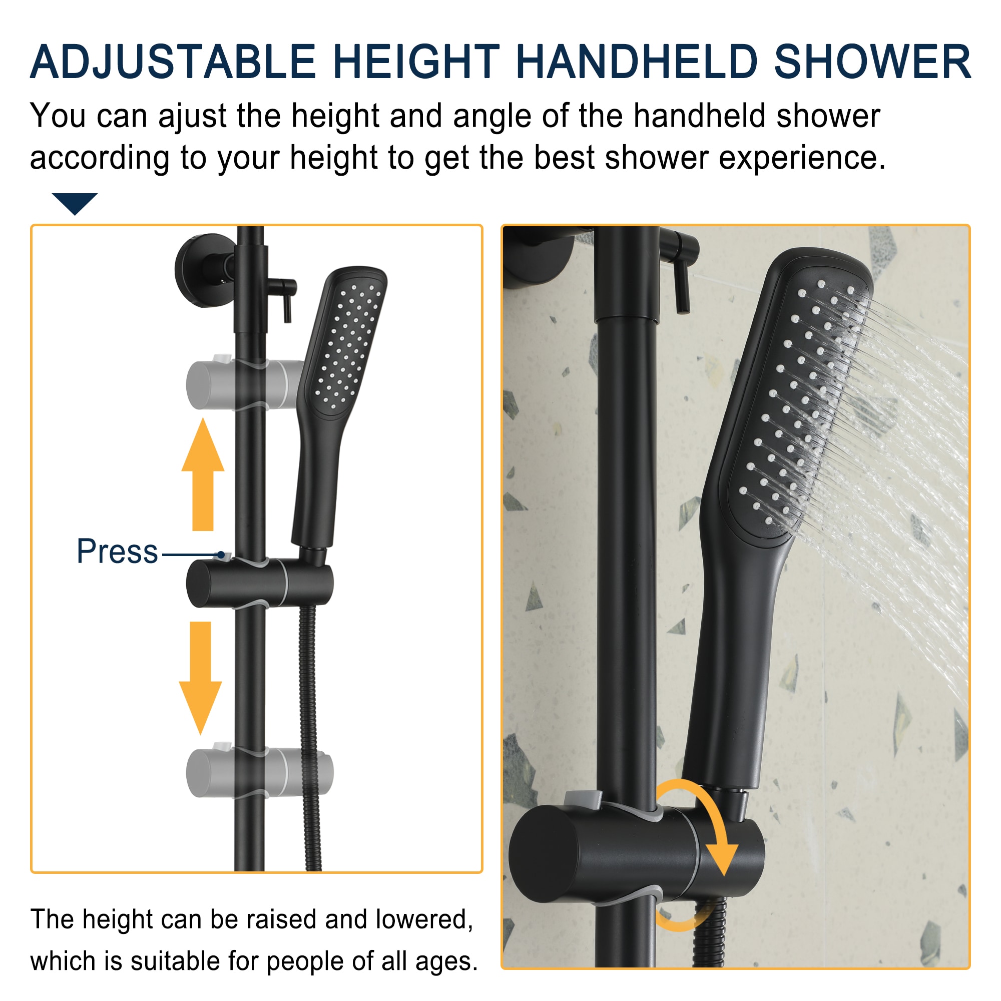 Mondawe MOEB112-12MB Showerhead-Bar-Panels - View #4